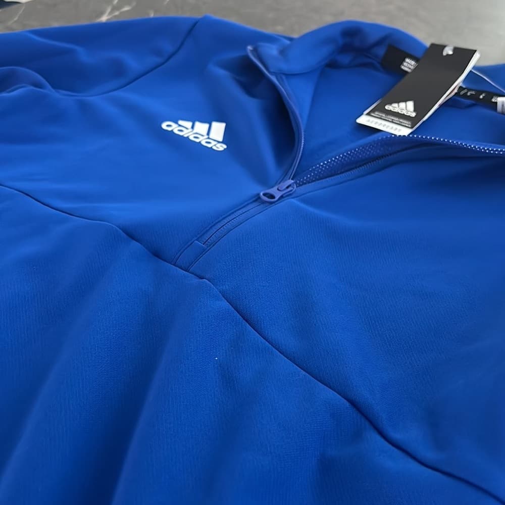 Adidas Half Zip Jersey in Navy - Thumbnail 5