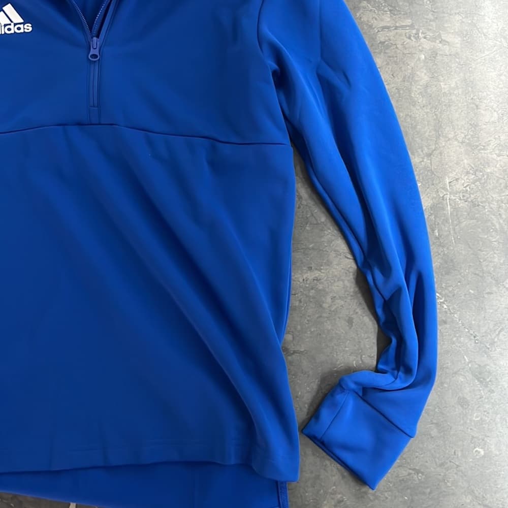 Adidas Half Zip Jersey in Navy - Thumbnail 4