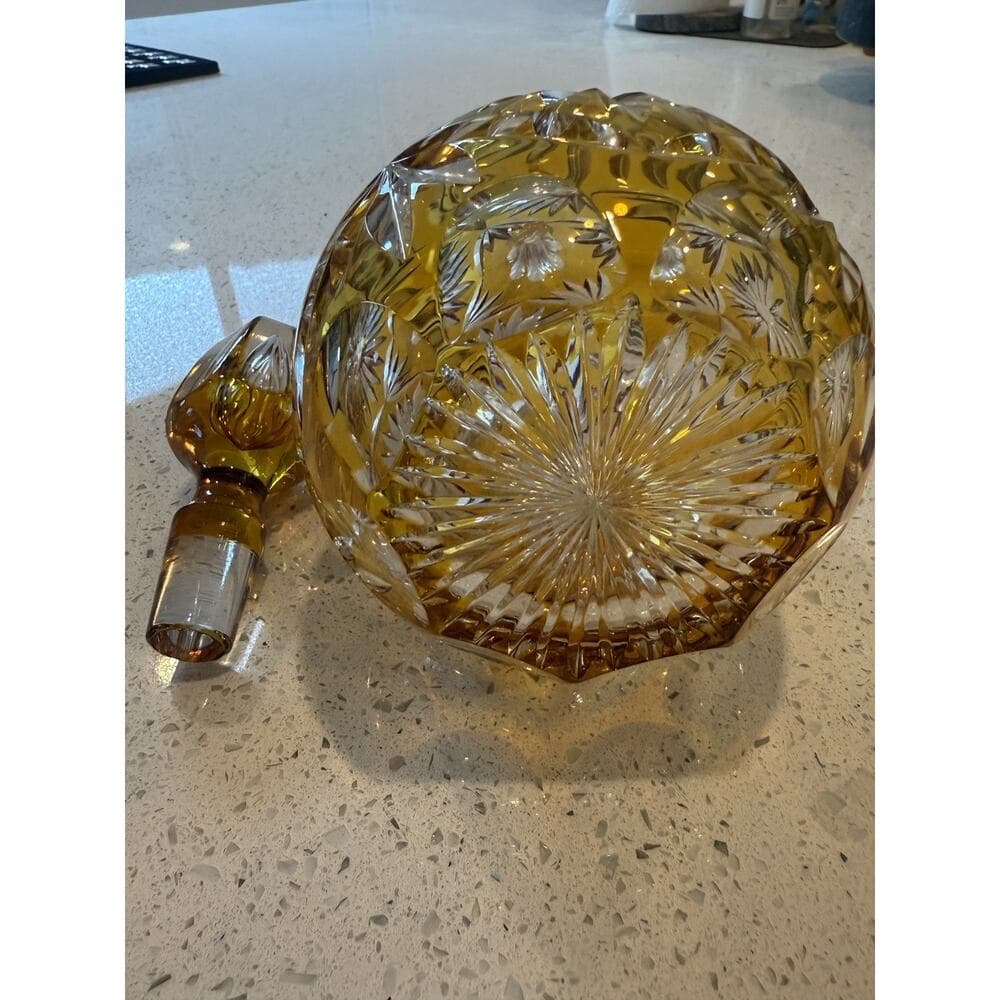 Vintage Nachtmann Traube Amber Decanter - Thumbnail 2