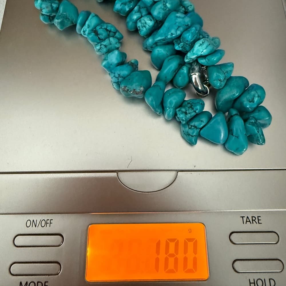 Large Chunk Turquoise Necklace - Thumbnail 7