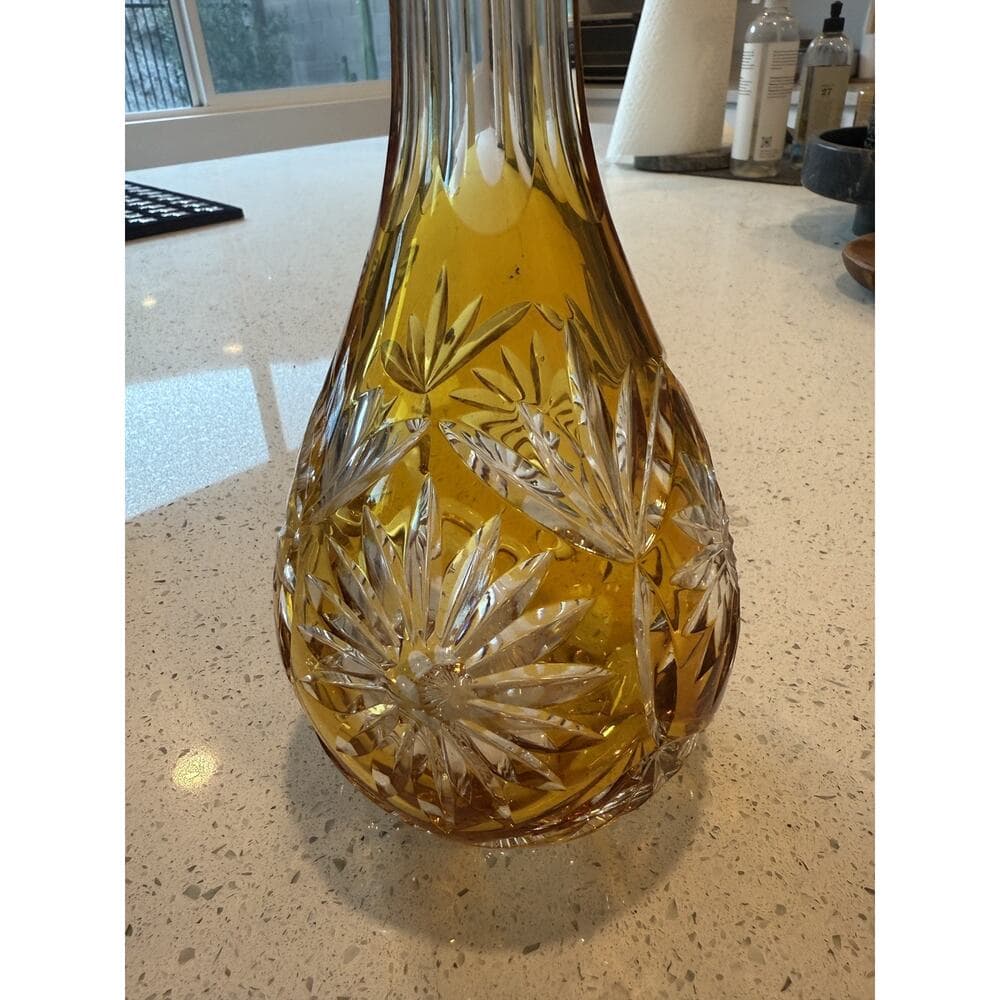 Vintage Nachtmann Traube Amber Decanter - Thumbnail 4