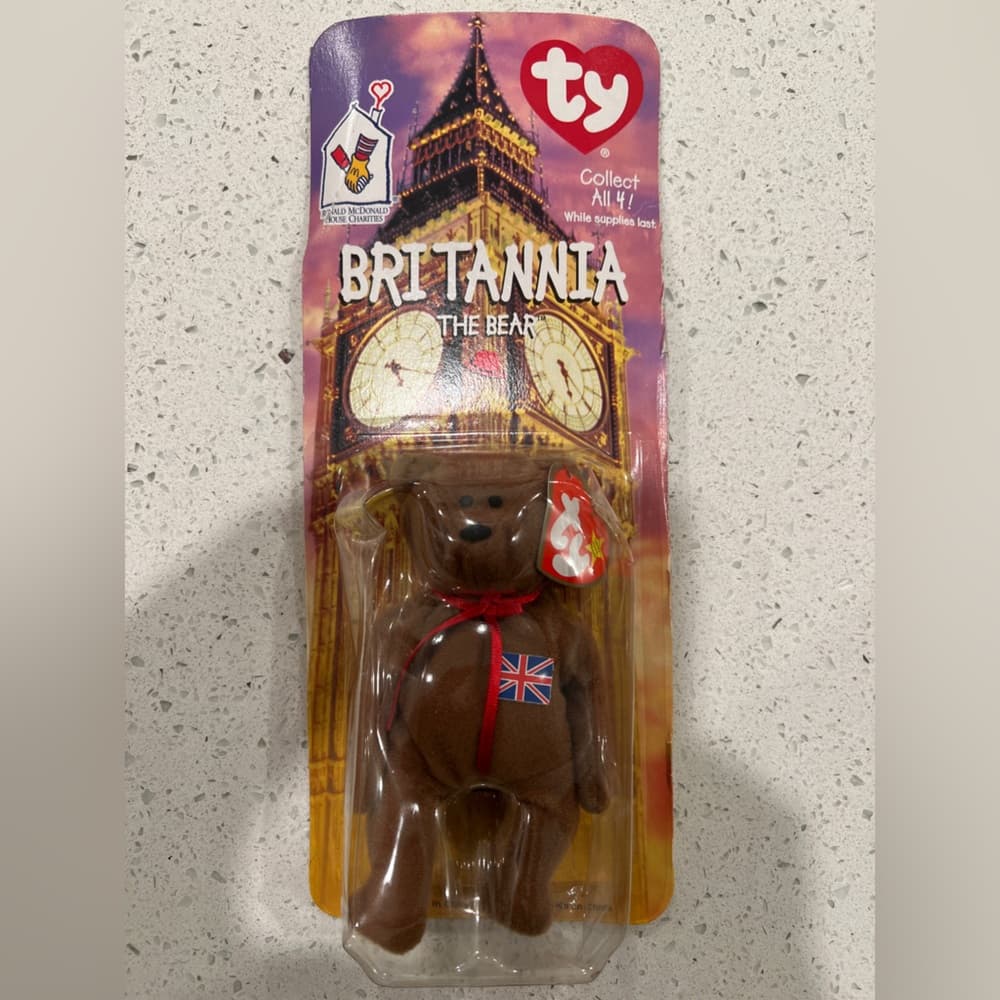 1999 TY Beanie Babies Britannia Glory Erin Maple The Bear McDonalds Lot Set of 4 - Thumbnail 2
