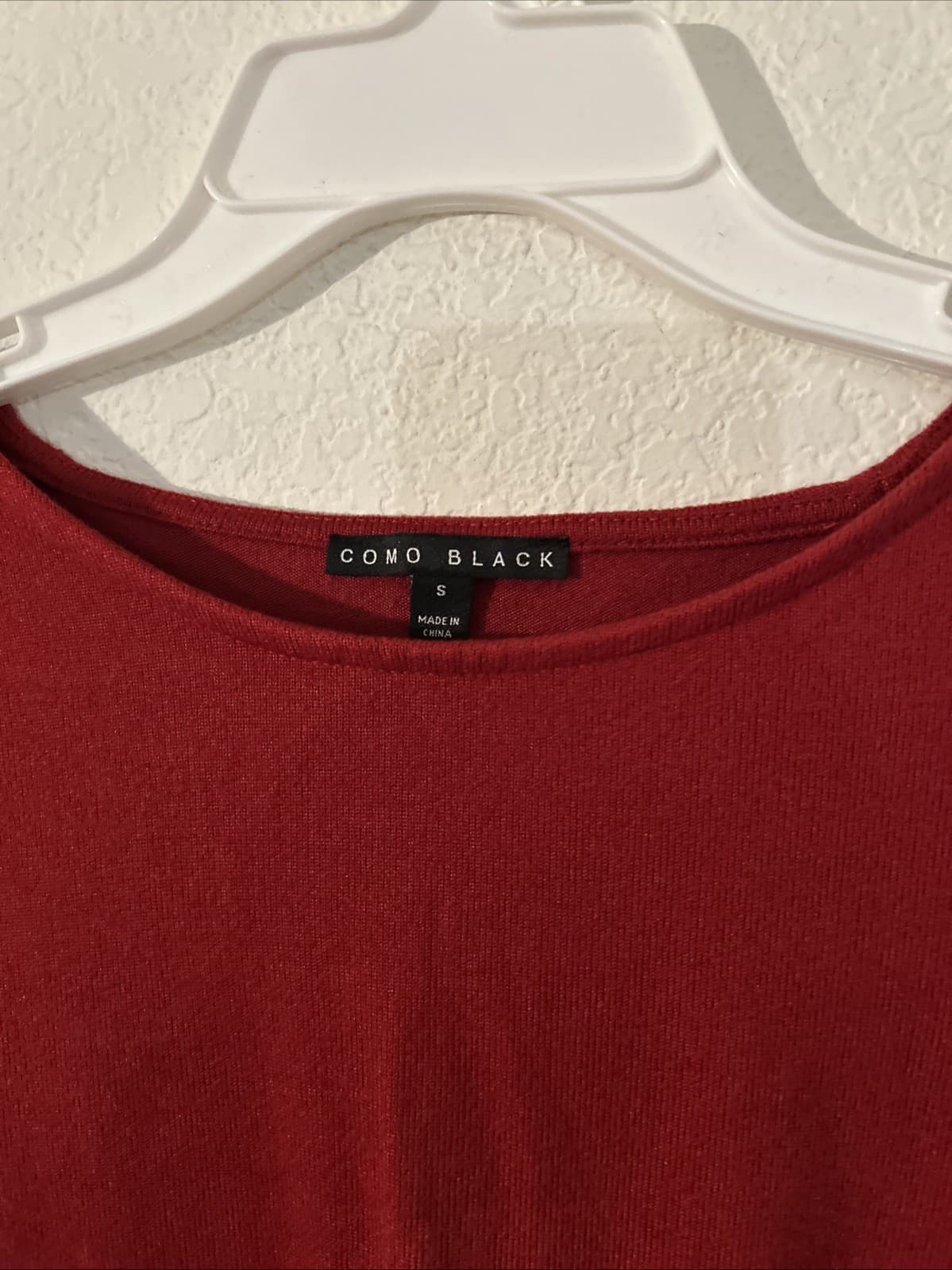 Women’s Top Small Burgundy Comp Black NWOT - Thumbnail 2
