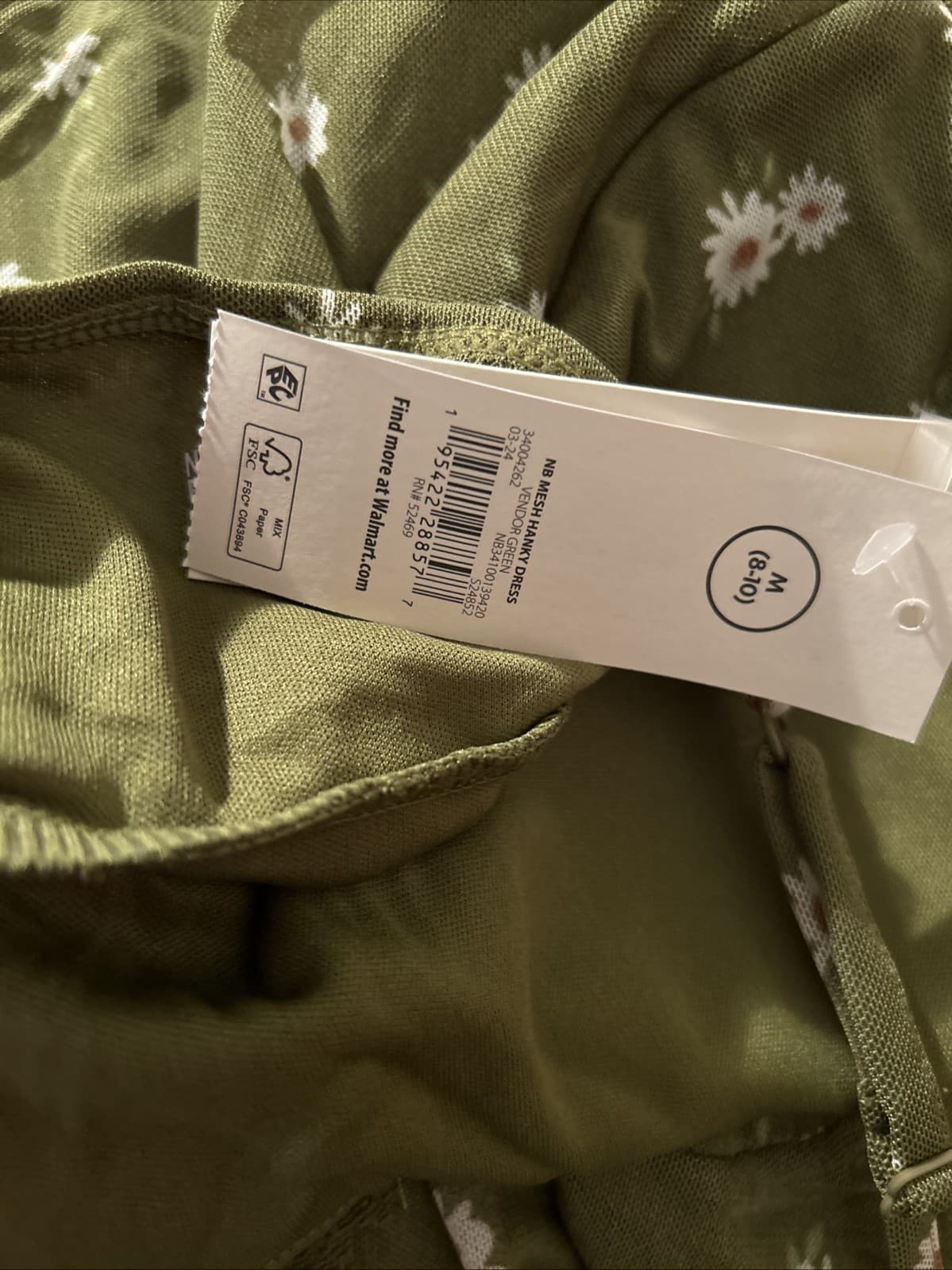 Women’s No Boundaries Mesh Hanky Dress Medium (8-10) NWT Vendor Green - Thumbnail 4