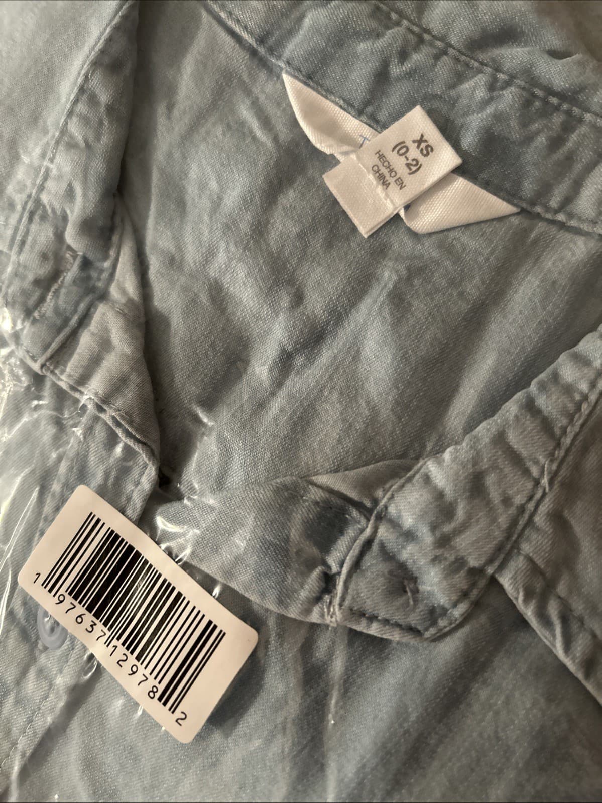 Women’s Time And Tru XSmall Shirt 0-2 NWT Blue Long Sleeve - Thumbnail 3