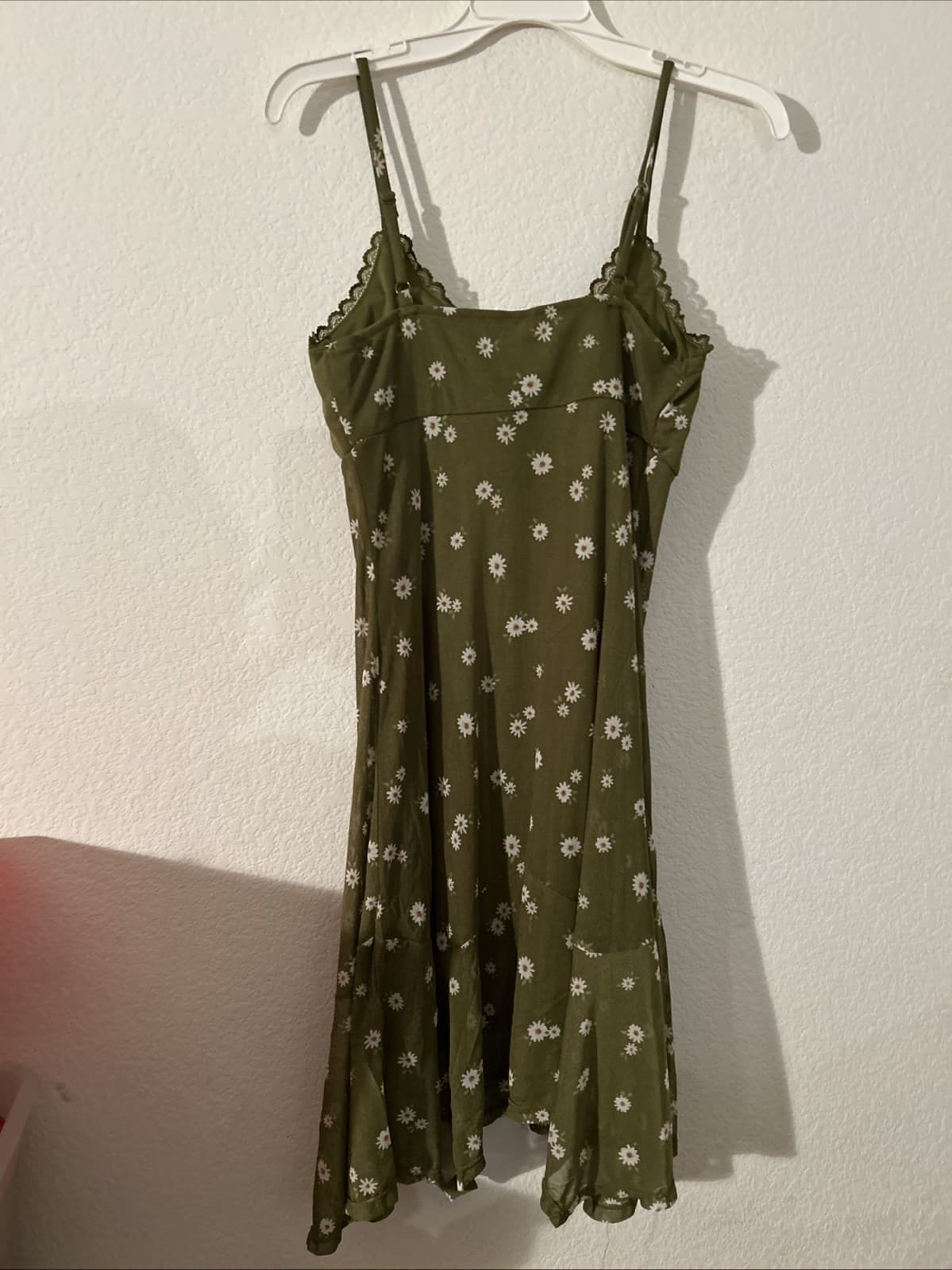 Women’s No Boundaries Mesh Hanky Dress Medium (8-10) NWT Vendor Green - Thumbnail 2
