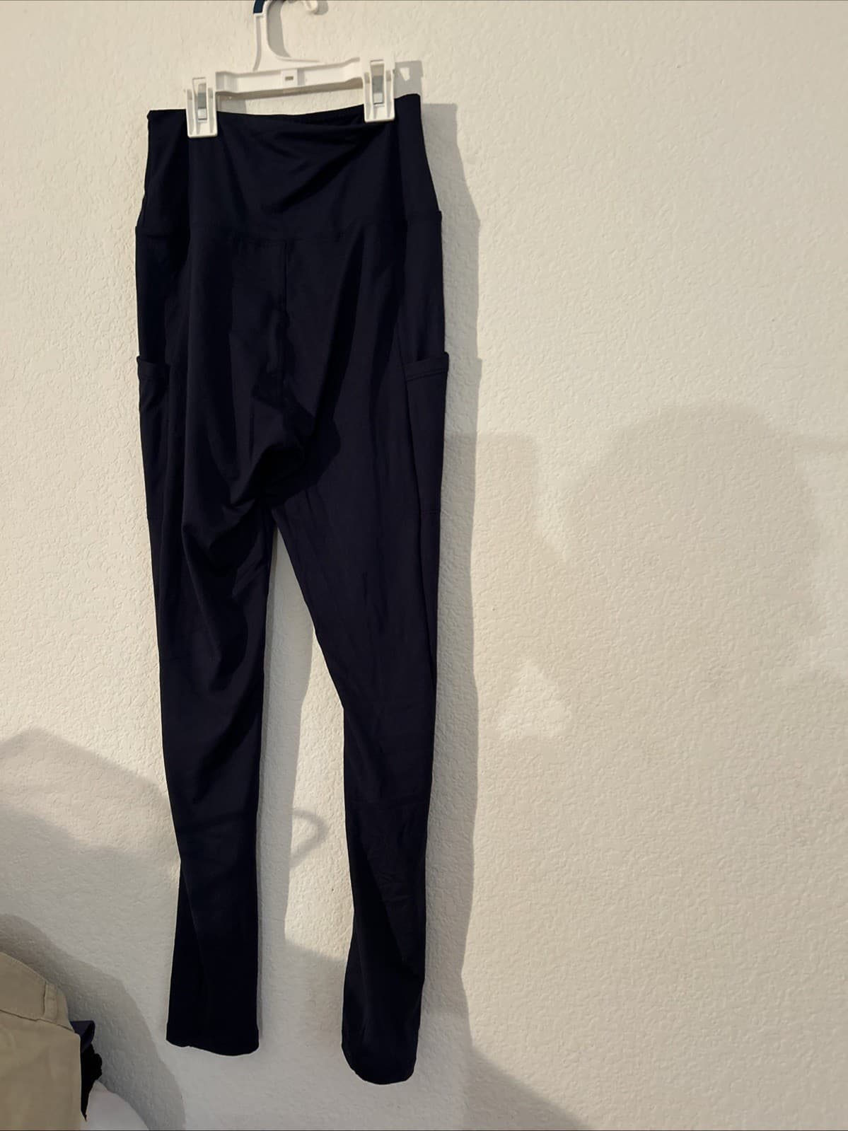 Women’s S/M Navy Blue Leggings Pockets On The Side - Thumbnail 3