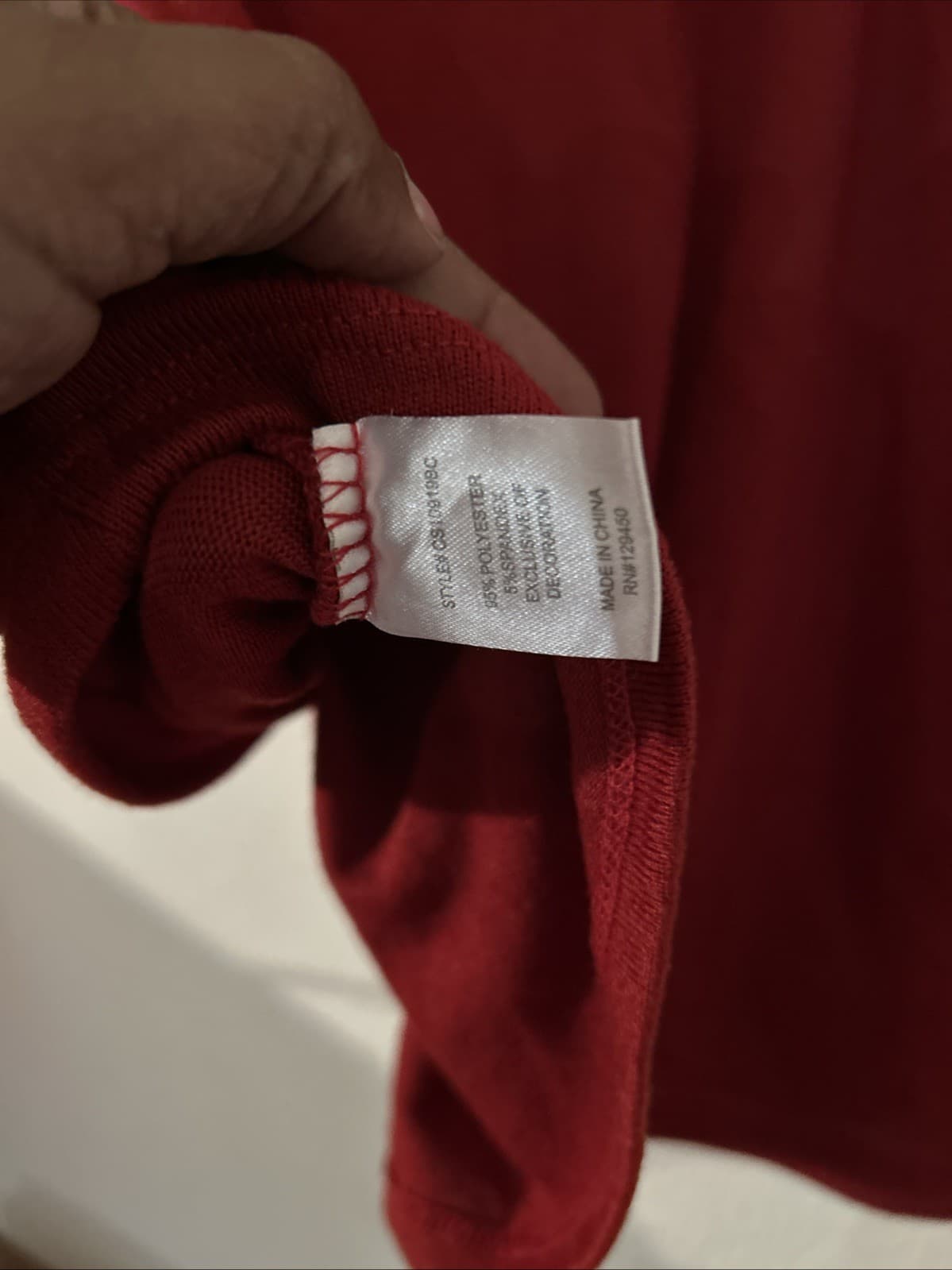 Women’s Top Small Burgundy Comp Black NWOT - Thumbnail 4