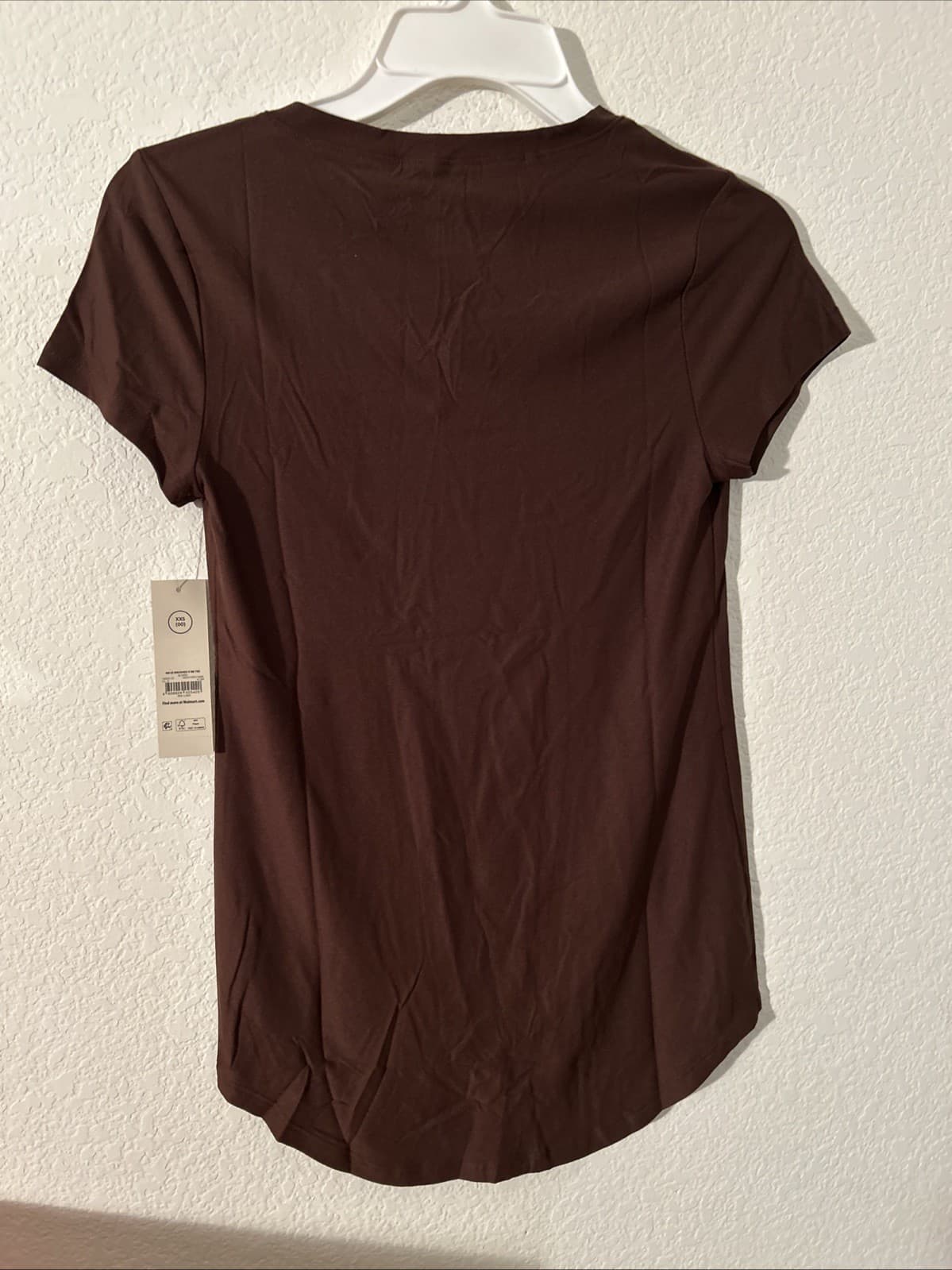 Women’s 2 Pack Brushed V Neck Tee NWT XXS (00) Black And Brown - Thumbnail 4
