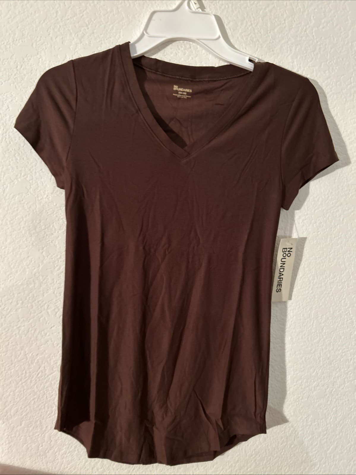 Women’s 2 Pack Brushed V Neck Tee NWT XXS (00) Black And Brown - Thumbnail 3