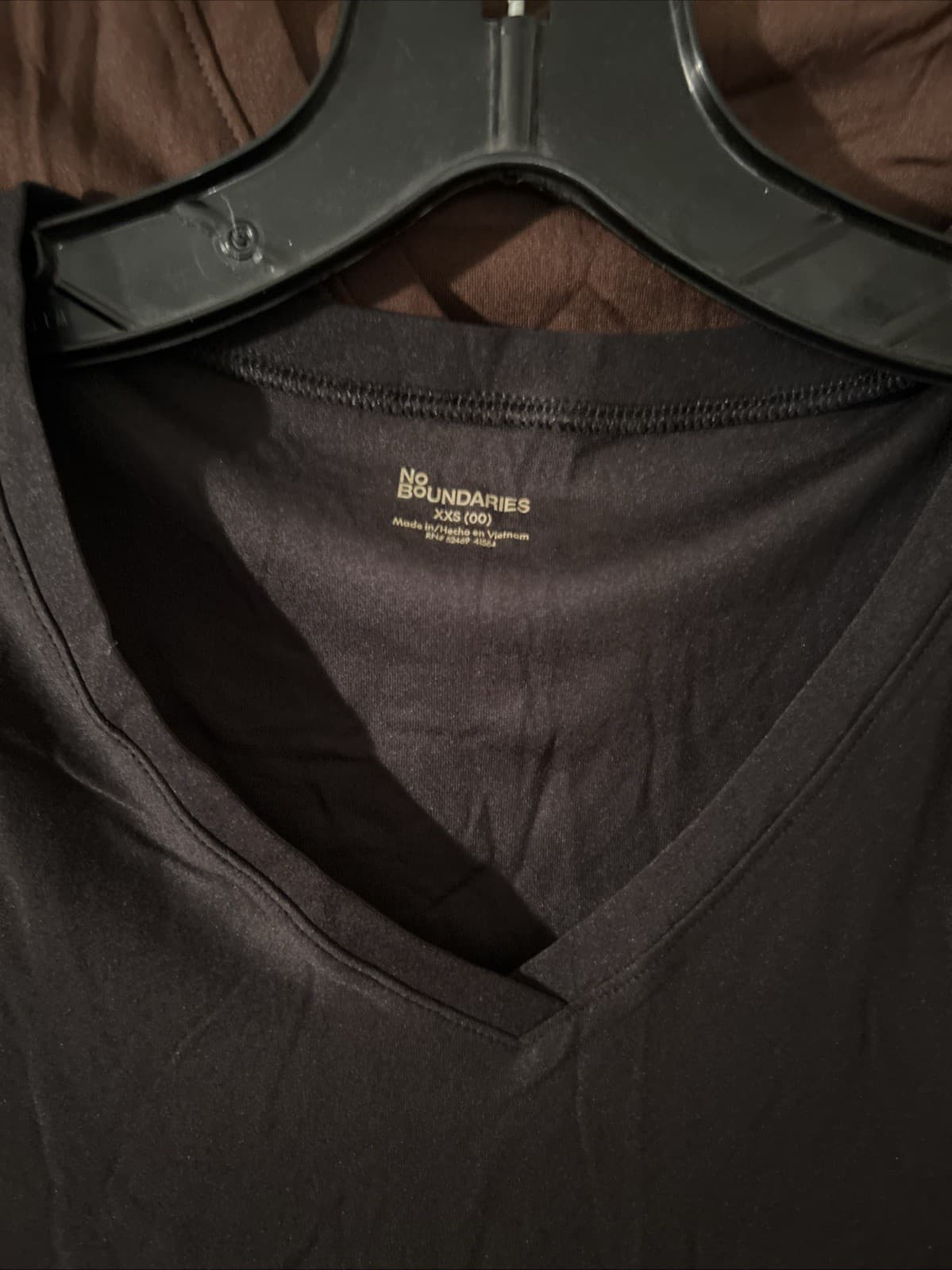 Women’s 2 Pack Brushed V Neck Tee NWT XXS (00) Black And Brown - Thumbnail 2