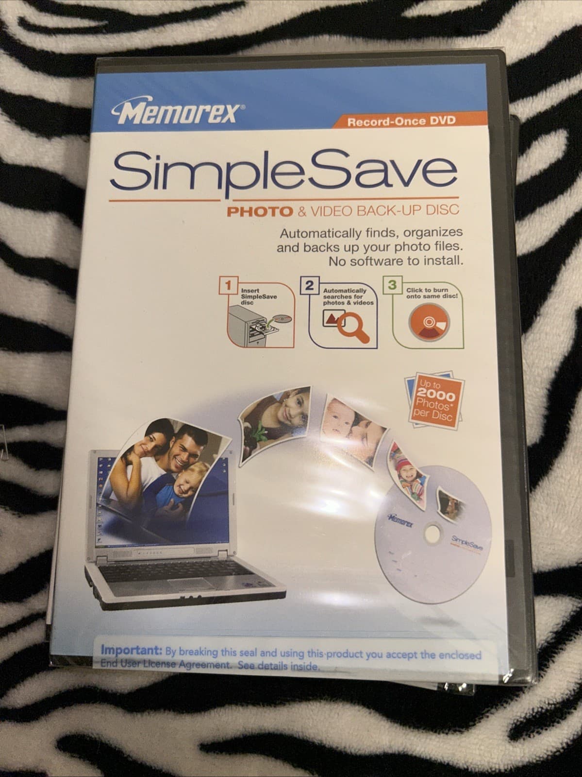 Memorex Simple Save Photo & Video Back Up Discs 4 Pack DVD 4.4 GB New Sealed - Thumbnail 2