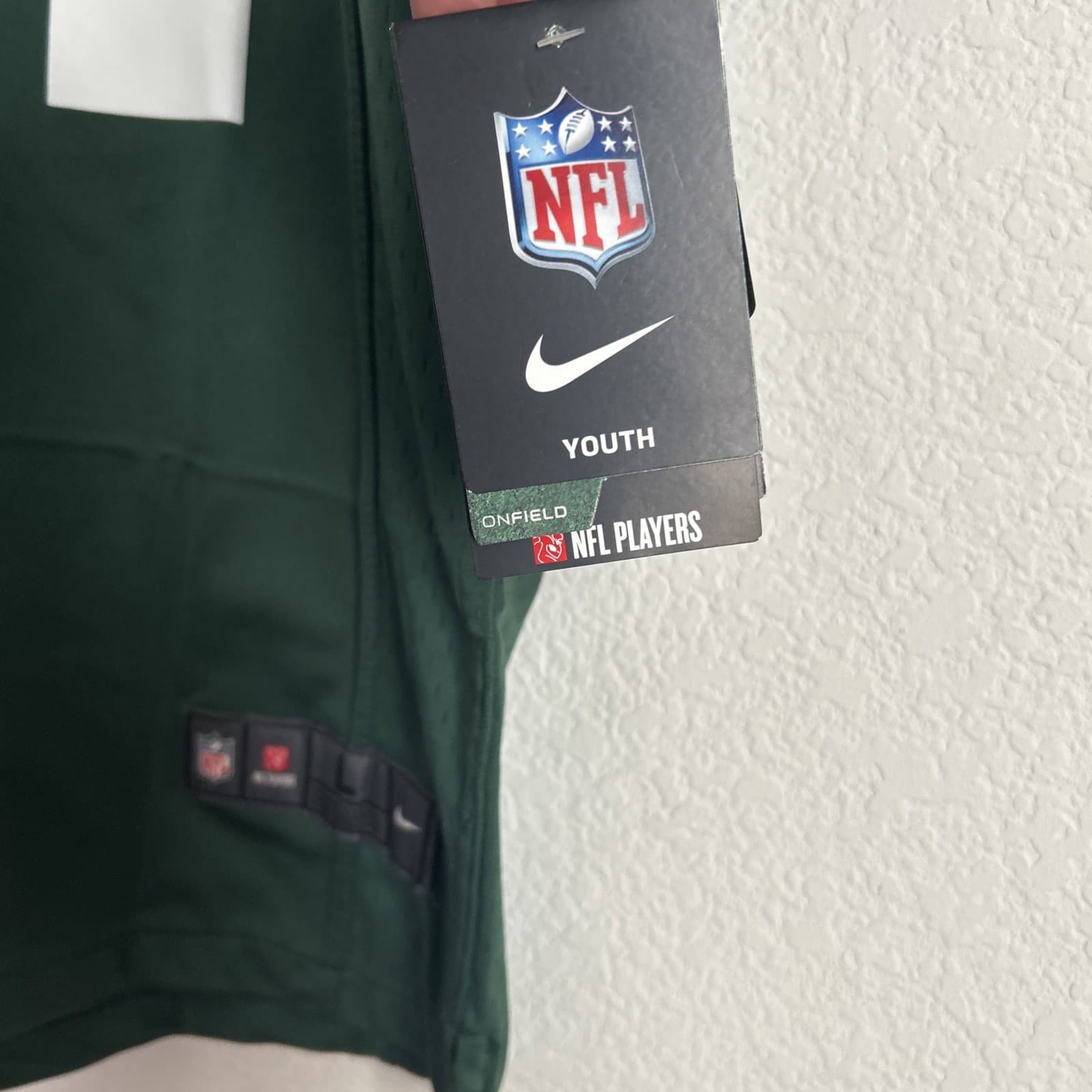 NWT Nike youth football jersey, L NY Jets, #14, youth size, Darnold, green - Thumbnail 5