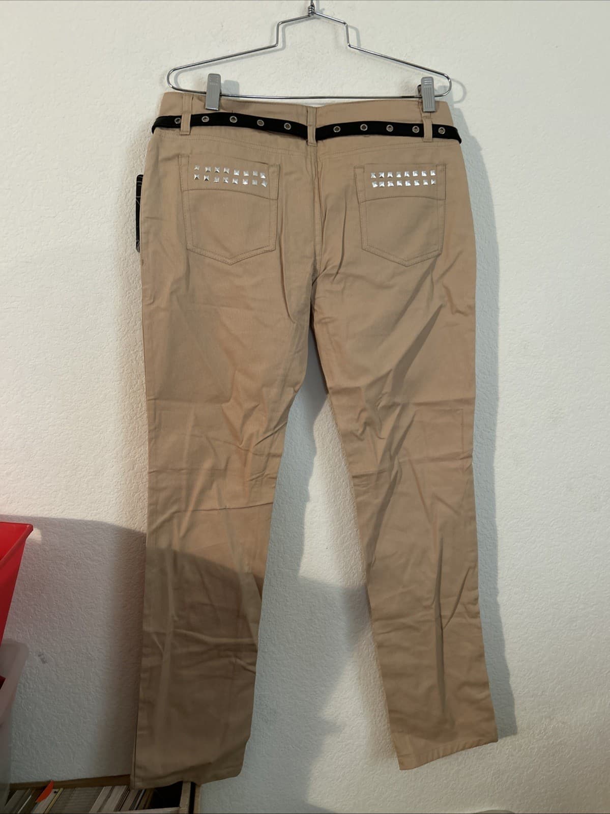 Girls Juniors Size 7 Khaki Pants NWT Drama Gold - Thumbnail 2