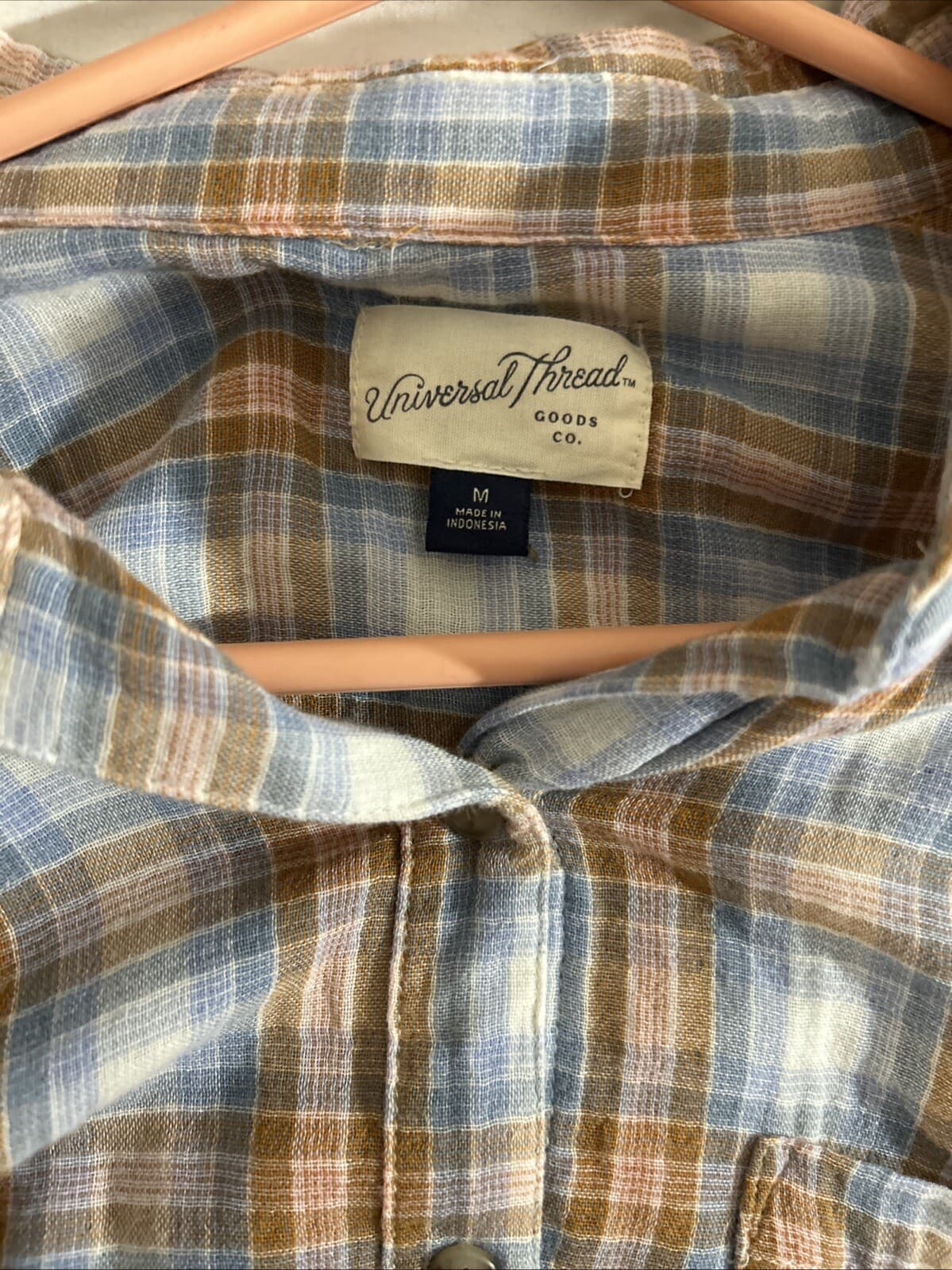 Universal thread men’s Medium button-down multicolor - Thumbnail 3