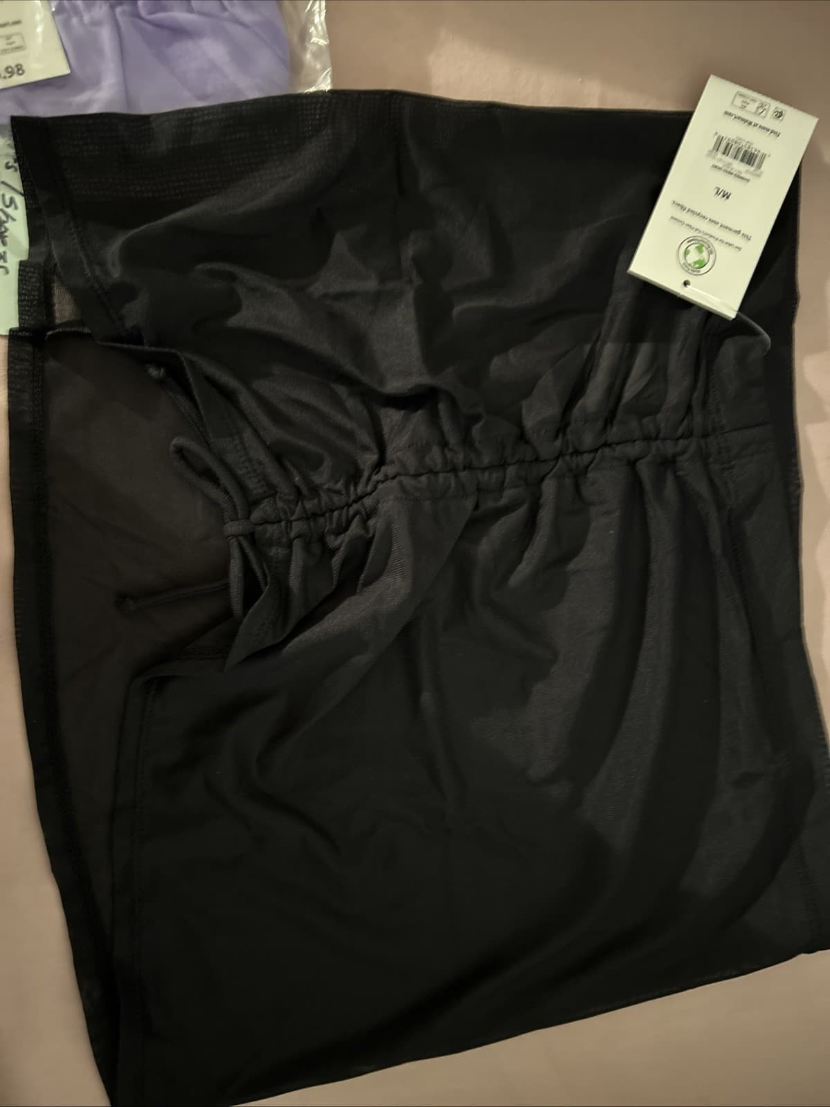 Lot Of 2 Women’s Purple Fushion & Black Mesh Skirt M/L Overlay No Boundaries - Thumbnail 6