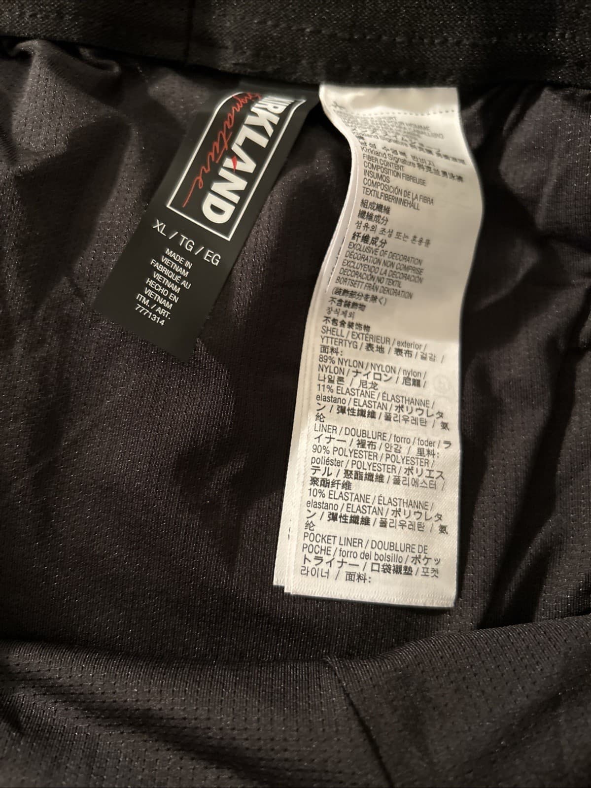 Men’s Kirkland Black Shorts NWOT With Lining - Thumbnail 4