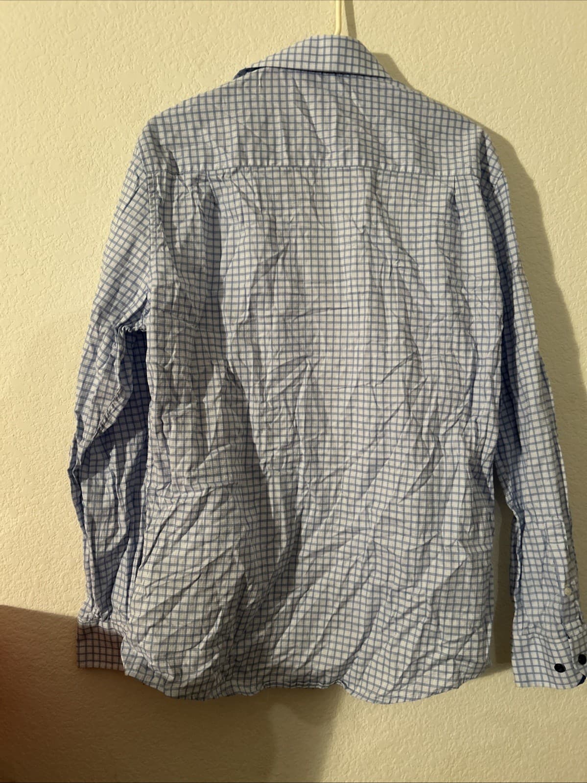 Duchamp London Men’s Long Sleeve Button Down Shirt Blue/White 16.5 42 - Thumbnail 3