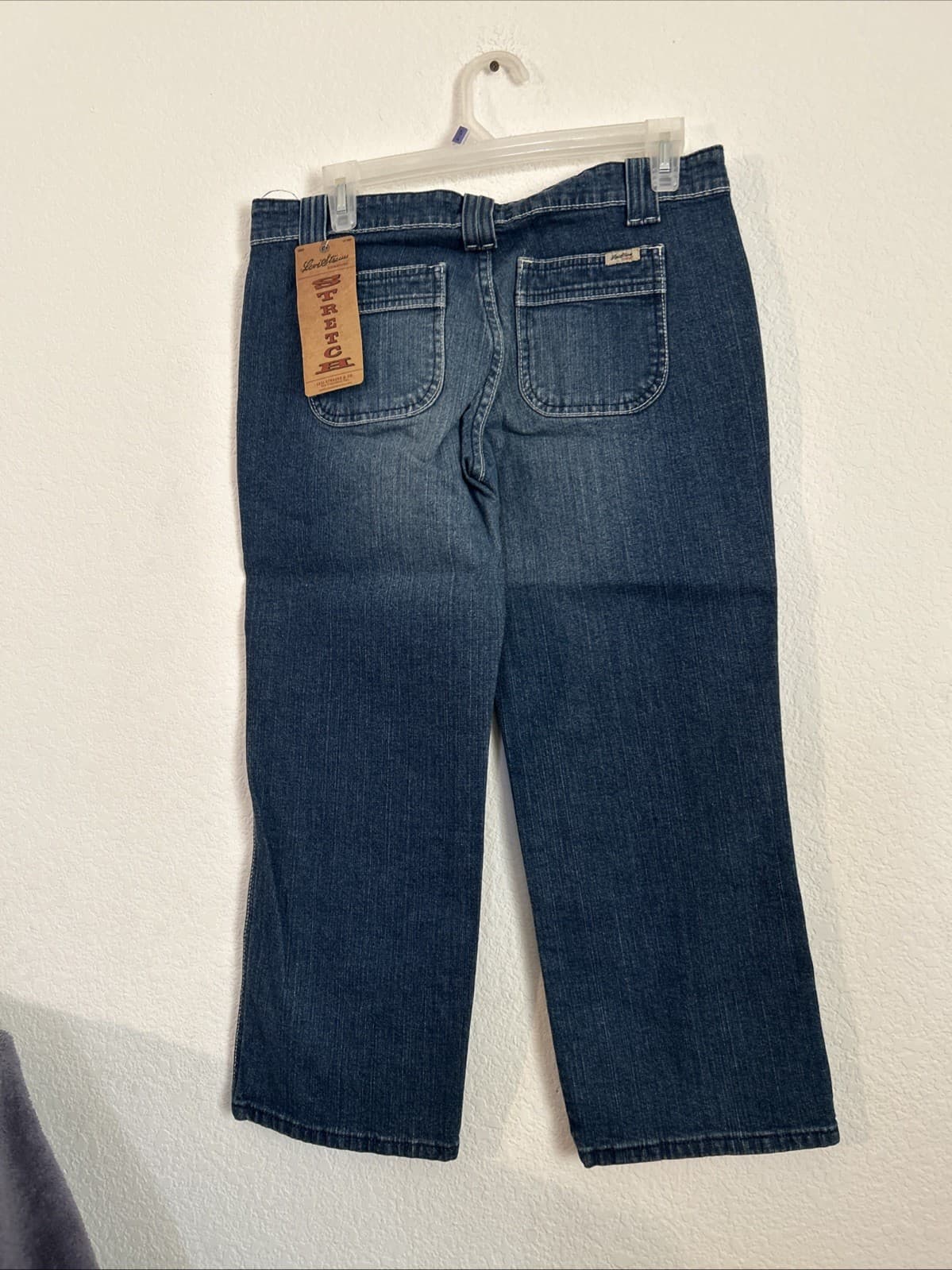Juniors Size 7 Denim Levi Strauss Signature Pintuck Capri NWT Denim Jeans Stretc - Thumbnail 3