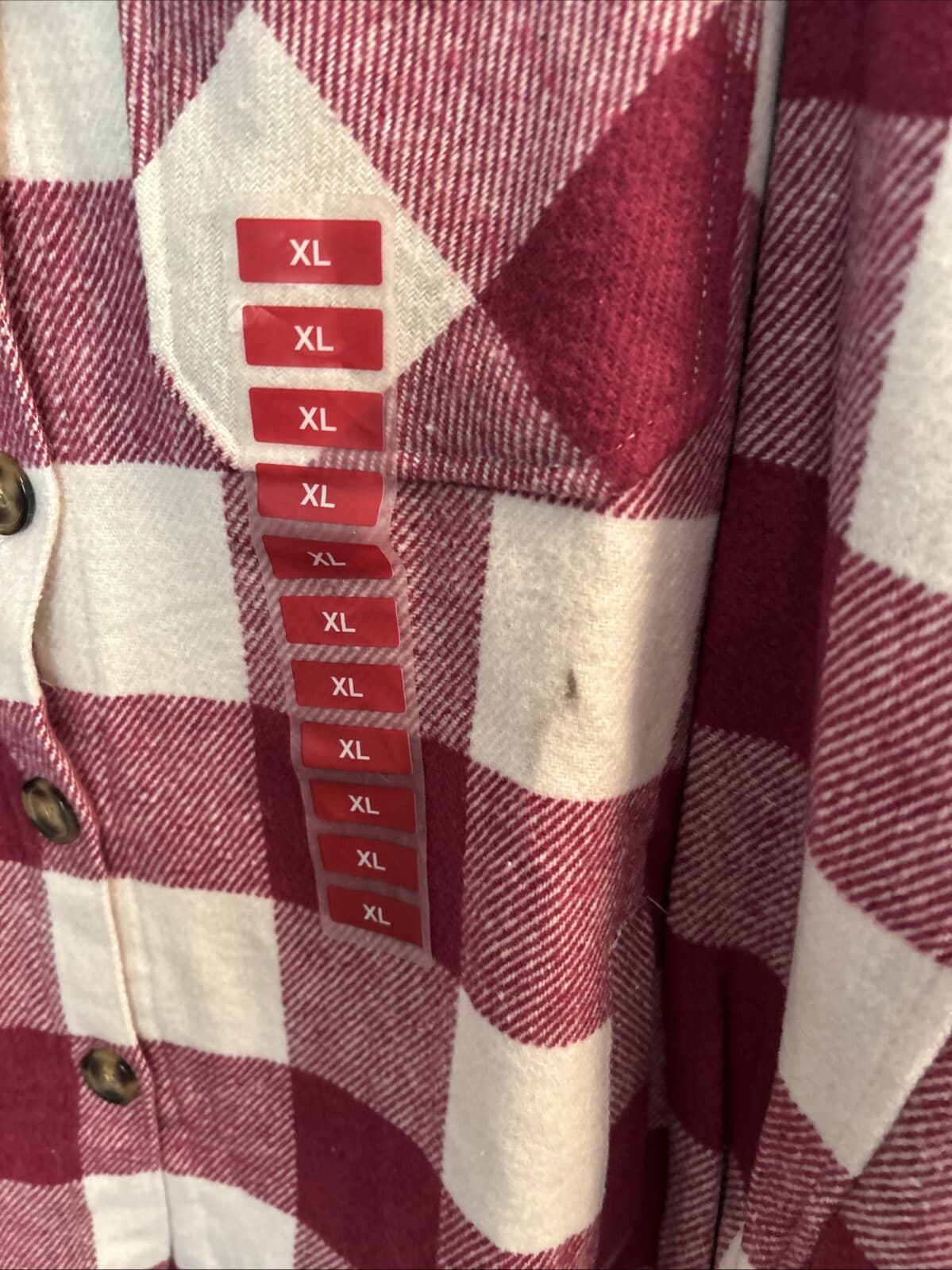 Member's Mark Women's Button Up Long Sleeve Warm Plaid Shacket Xl - Thumbnail 2
