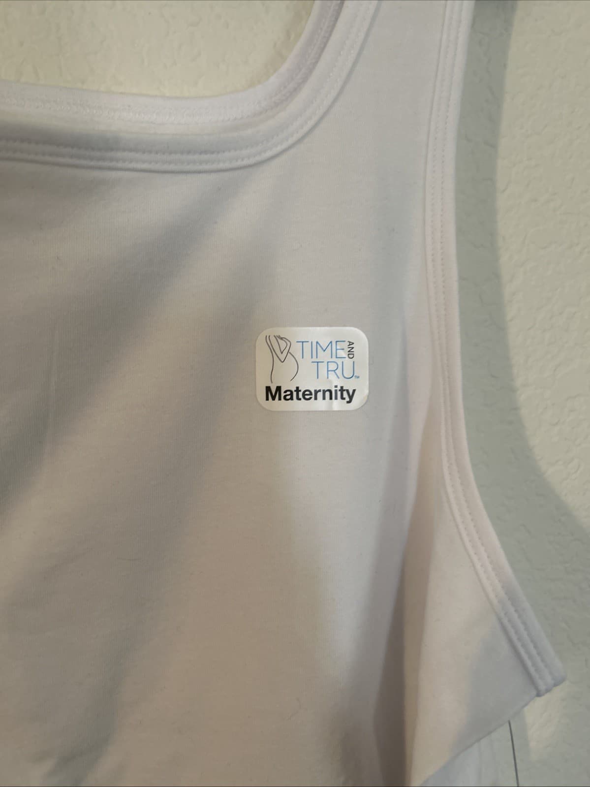 Women’s Time And Tru Maternity White Tank XXL (20) NWT - Thumbnail 3