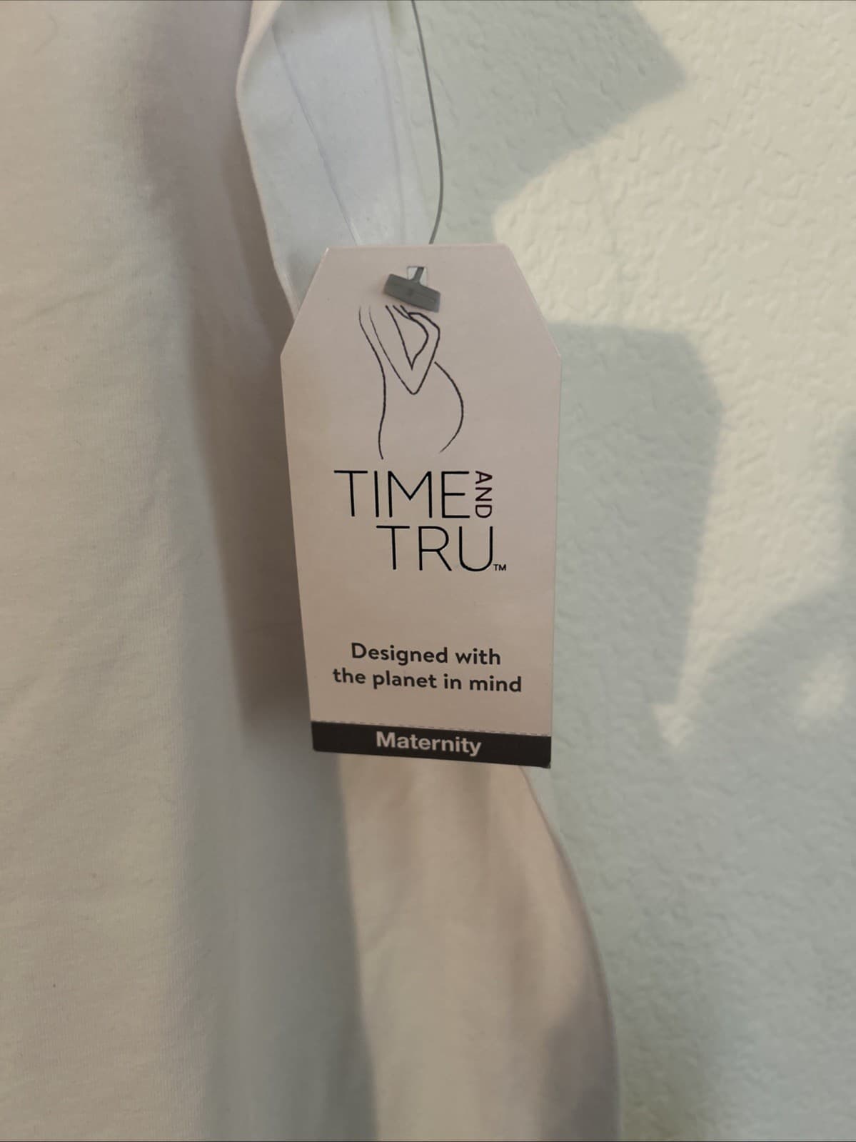 Women’s Time And Tru Maternity White Tank XXL (20) NWT - Thumbnail 2