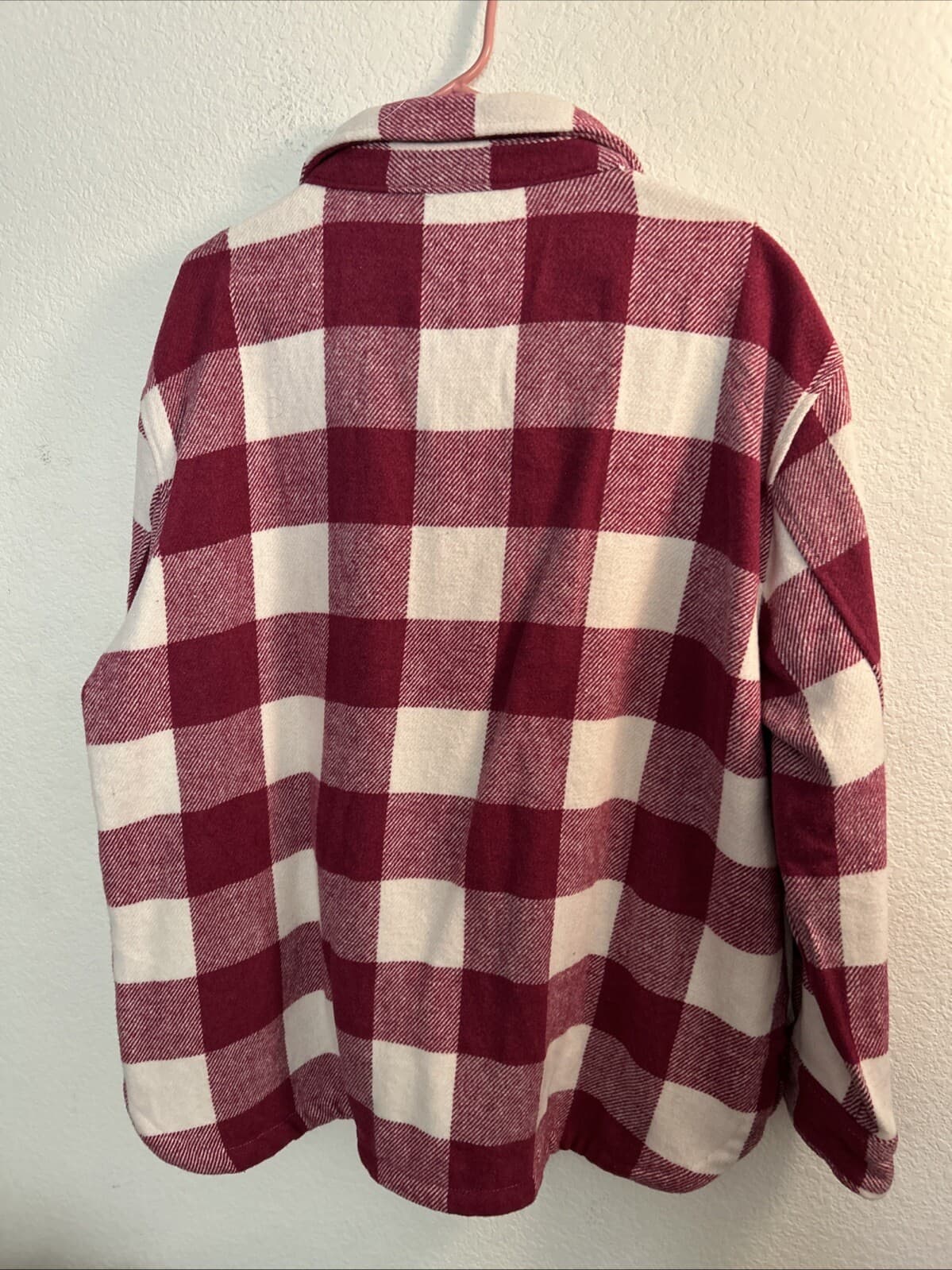 Member's Mark Women's Button Up Long Sleeve Warm Plaid Shacket Xl - Thumbnail 5