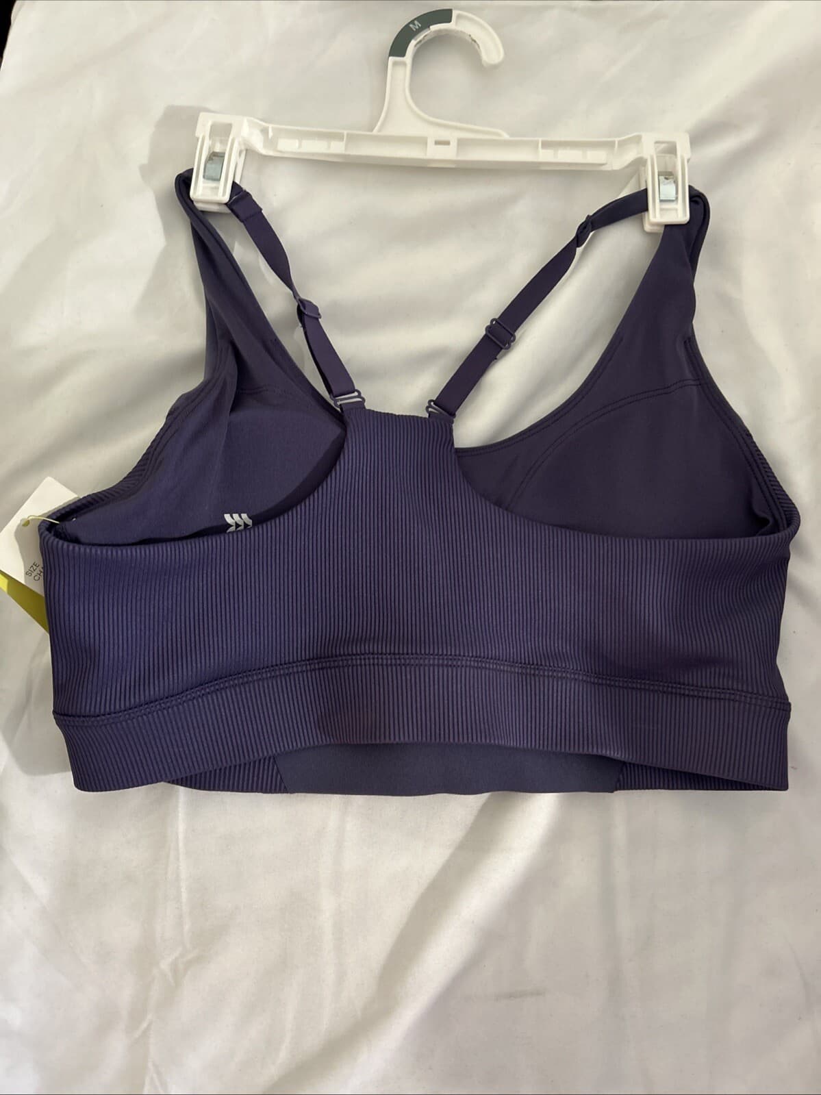 🧷 All In Motion Women Medium Purple Light Support Flex Ribbed Sports Bra - Thumbnail 5