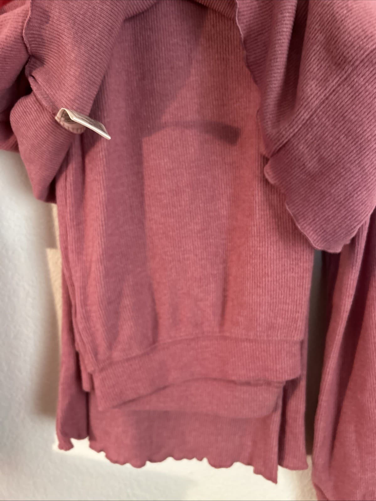BB Dakota 2 Piece Lounge Set Womens Large Pink Long Sleeve NWT - Thumbnail 3