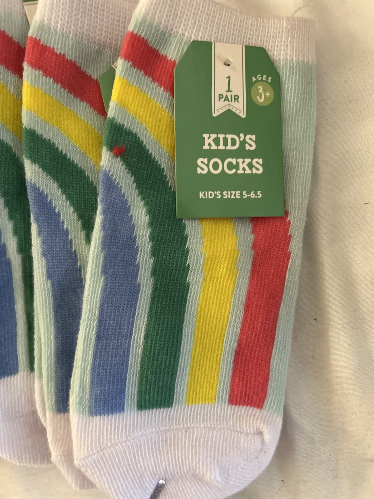 A lot of 10 girls socks Rainbow Size 5-6.5 - Thumbnail 2