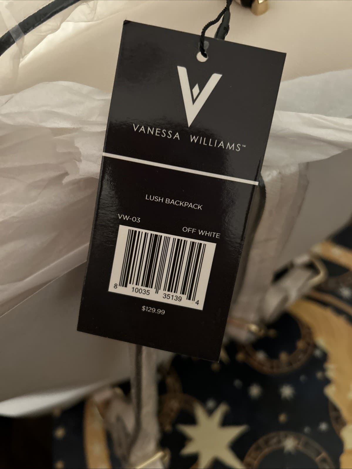 Vanessa Williams Backpack/Purse White New With Dust Bag Great Gift (bin K) - Thumbnail 4