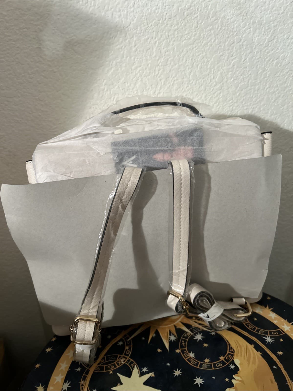 Vanessa Williams Backpack/Purse White New With Dust Bag Great Gift (bin K) - Thumbnail 2