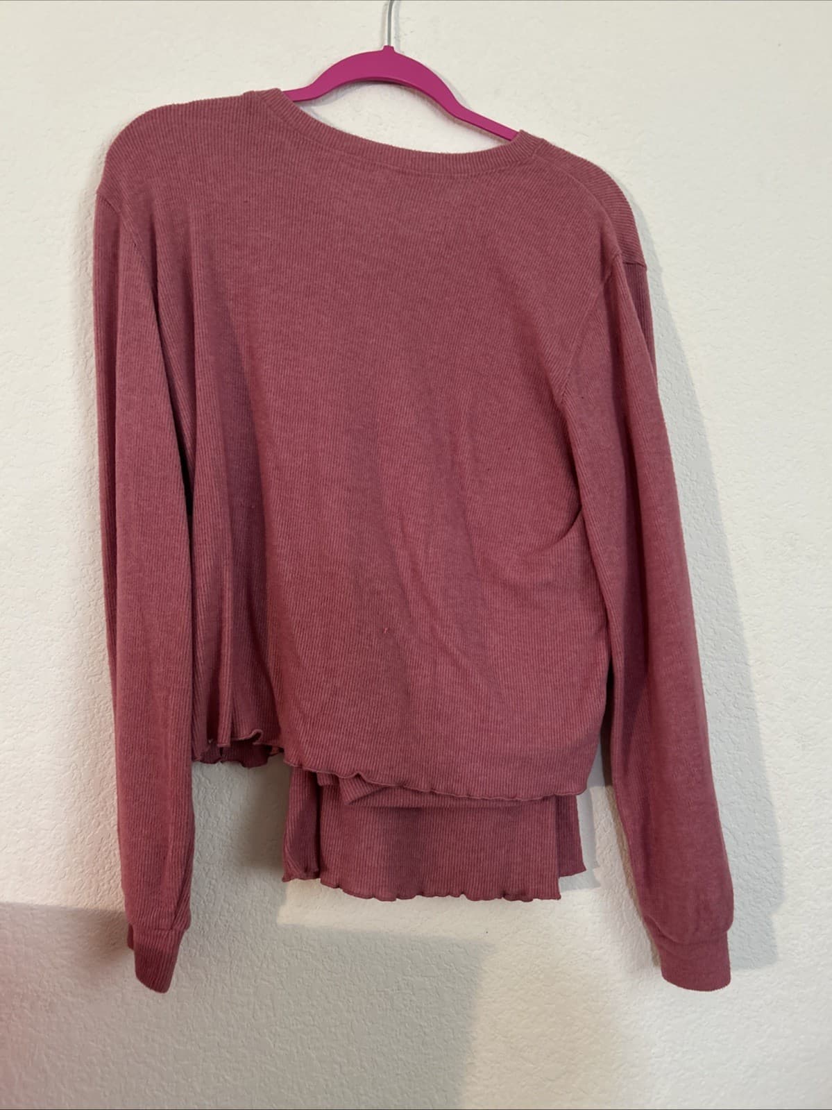 BB Dakota 2 Piece Lounge Set Womens Large Pink Long Sleeve NWT - Thumbnail 2