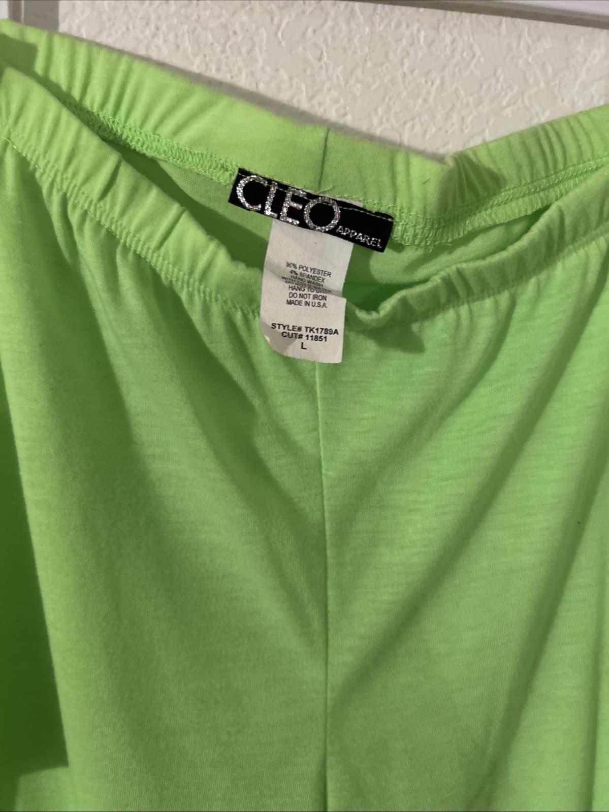 Women’s large lime green leggings - Thumbnail 2