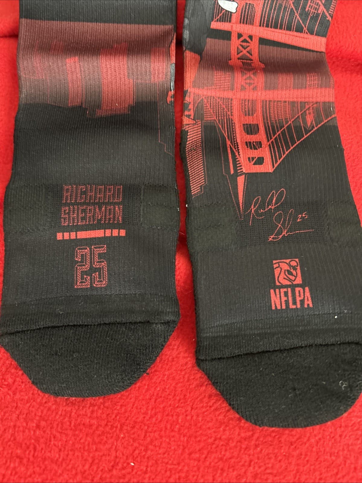 Nfl Richard Sherman Superhero Crimson Cfs Socks CS New Strideline Kids - Thumbnail 2