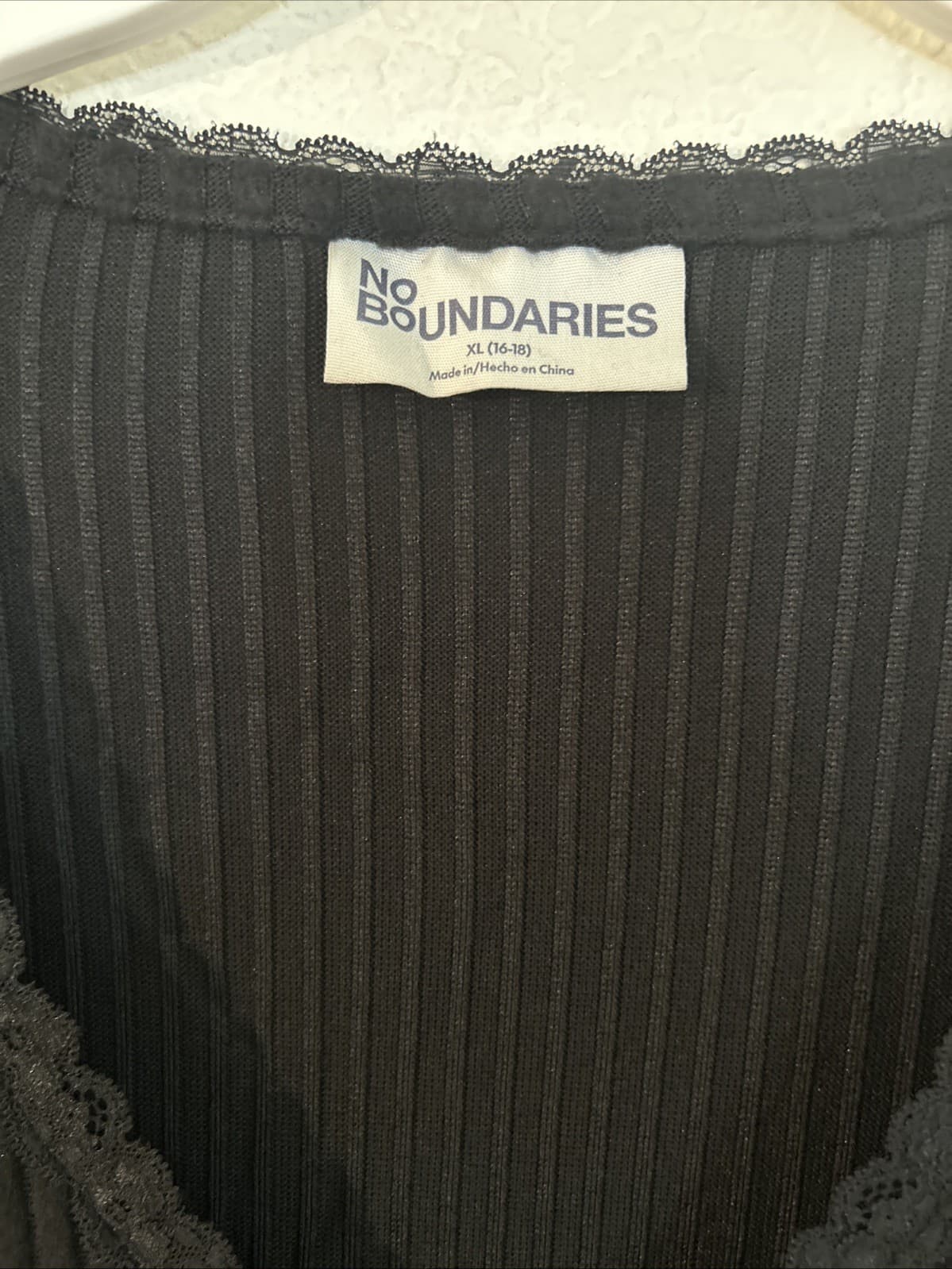 Women’s No Boundaries XXS (00) Hacci Dress NWT Black Sweater Type/Stretch Dress - Thumbnail 2