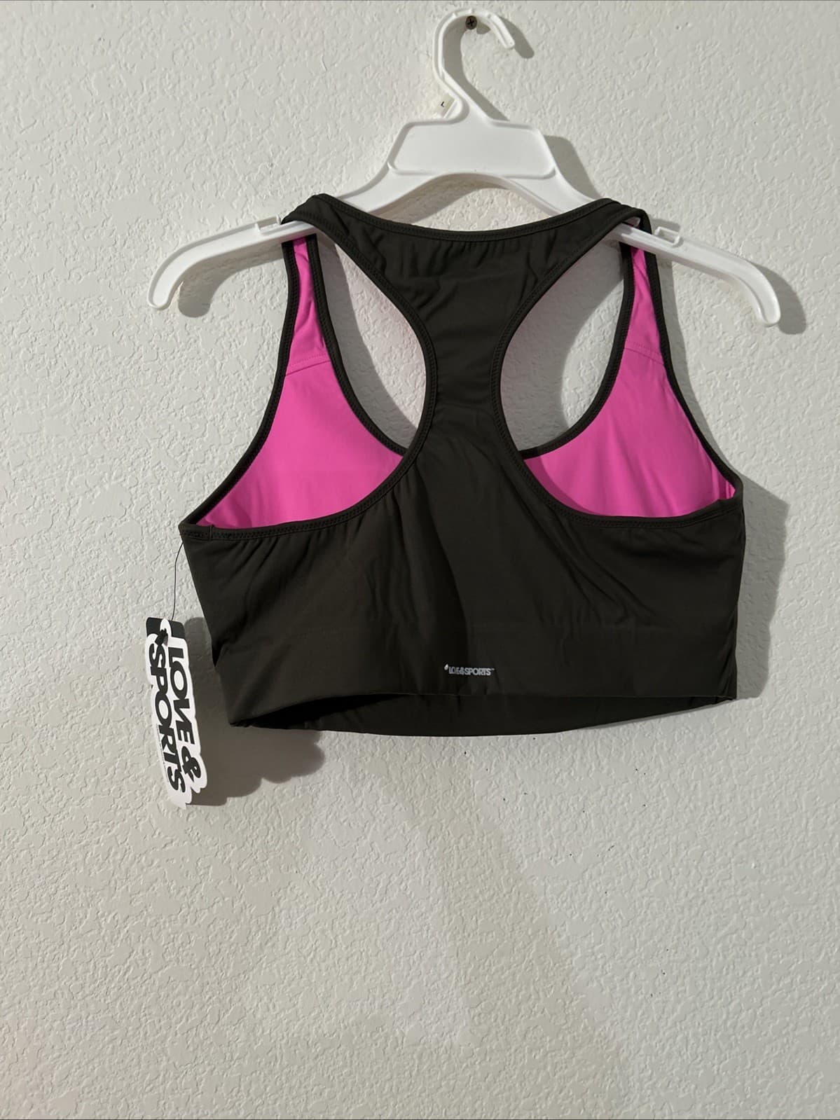Womens Camo Green and Pink Love & Sports Reversible Core Bra Large (12-14) NWT - Thumbnail 3