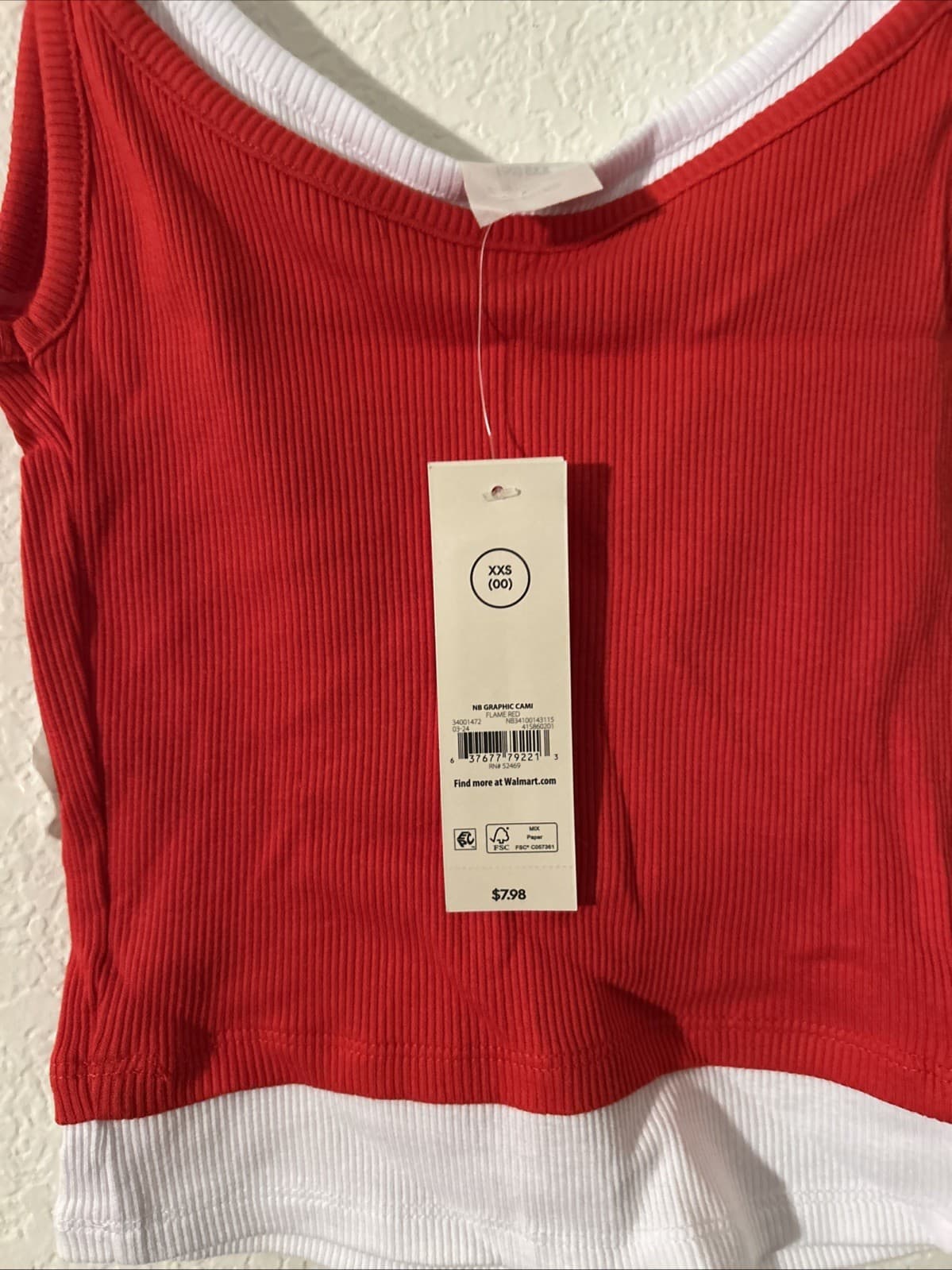 Women’s Graphic Cami XXS (00) NWT No Boundaries Flame Red - Thumbnail 2