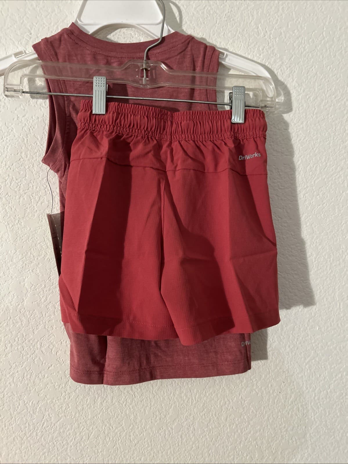 Boys Athletic Works Lot Of 2 2 Piece Short Set Medium (8) Red And Green Set NWT - Thumbnail 5