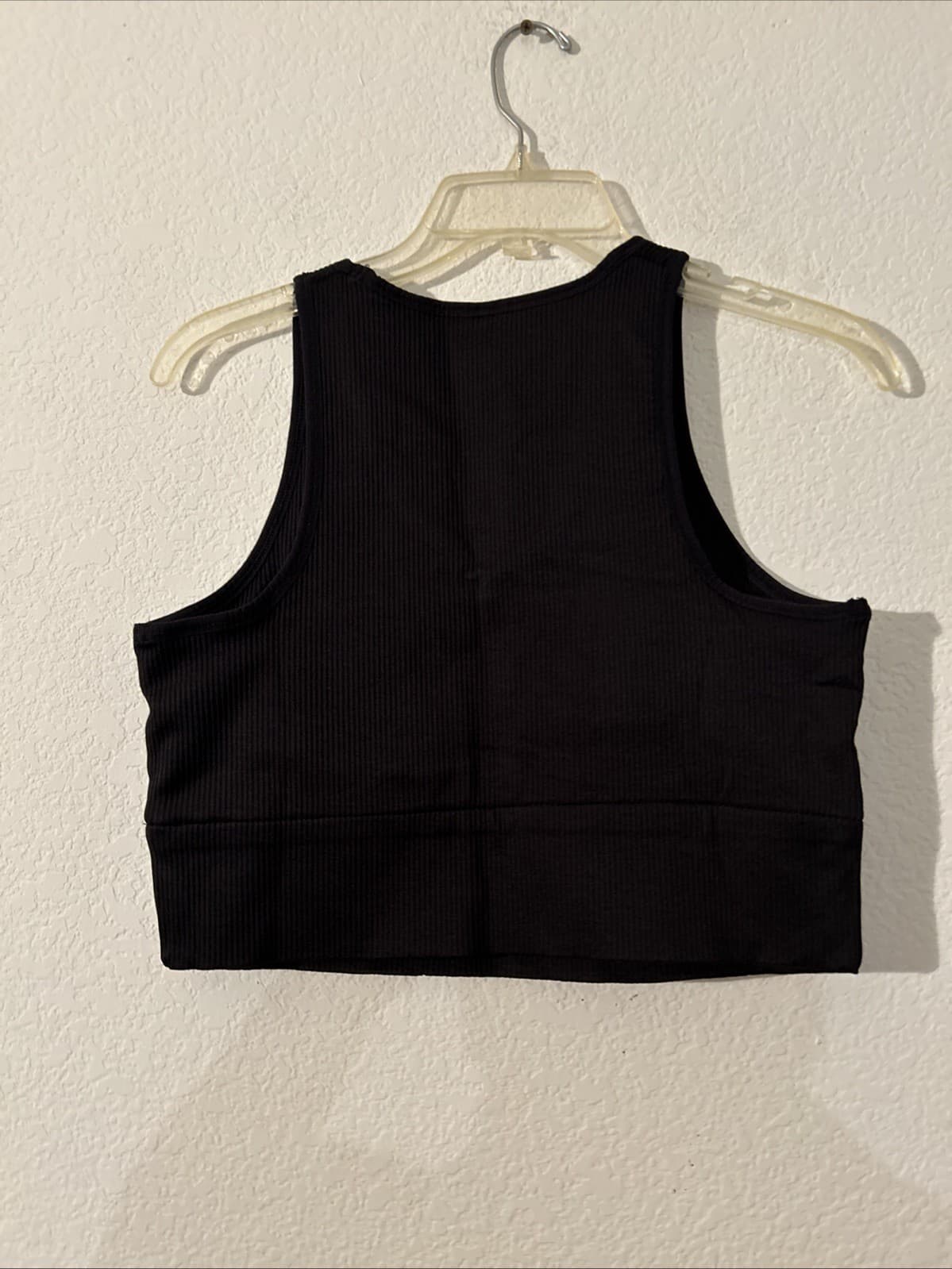 Women’s Rib Fashion Sports Bra Large 12-14 NWT Black Soot - Thumbnail 3