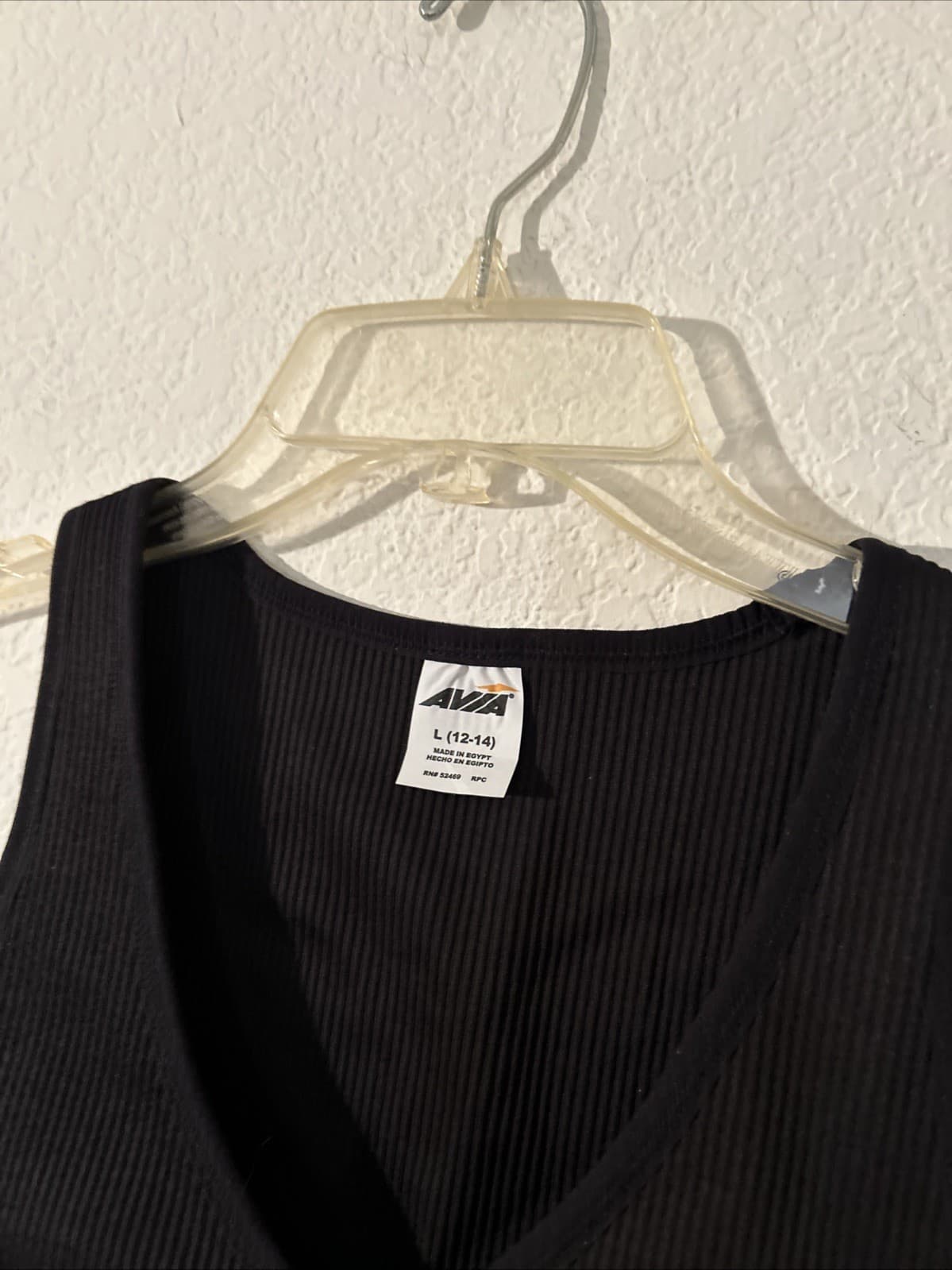 Women’s Rib Fashion Sports Bra Large 12-14 NWT Black Soot - Thumbnail 2