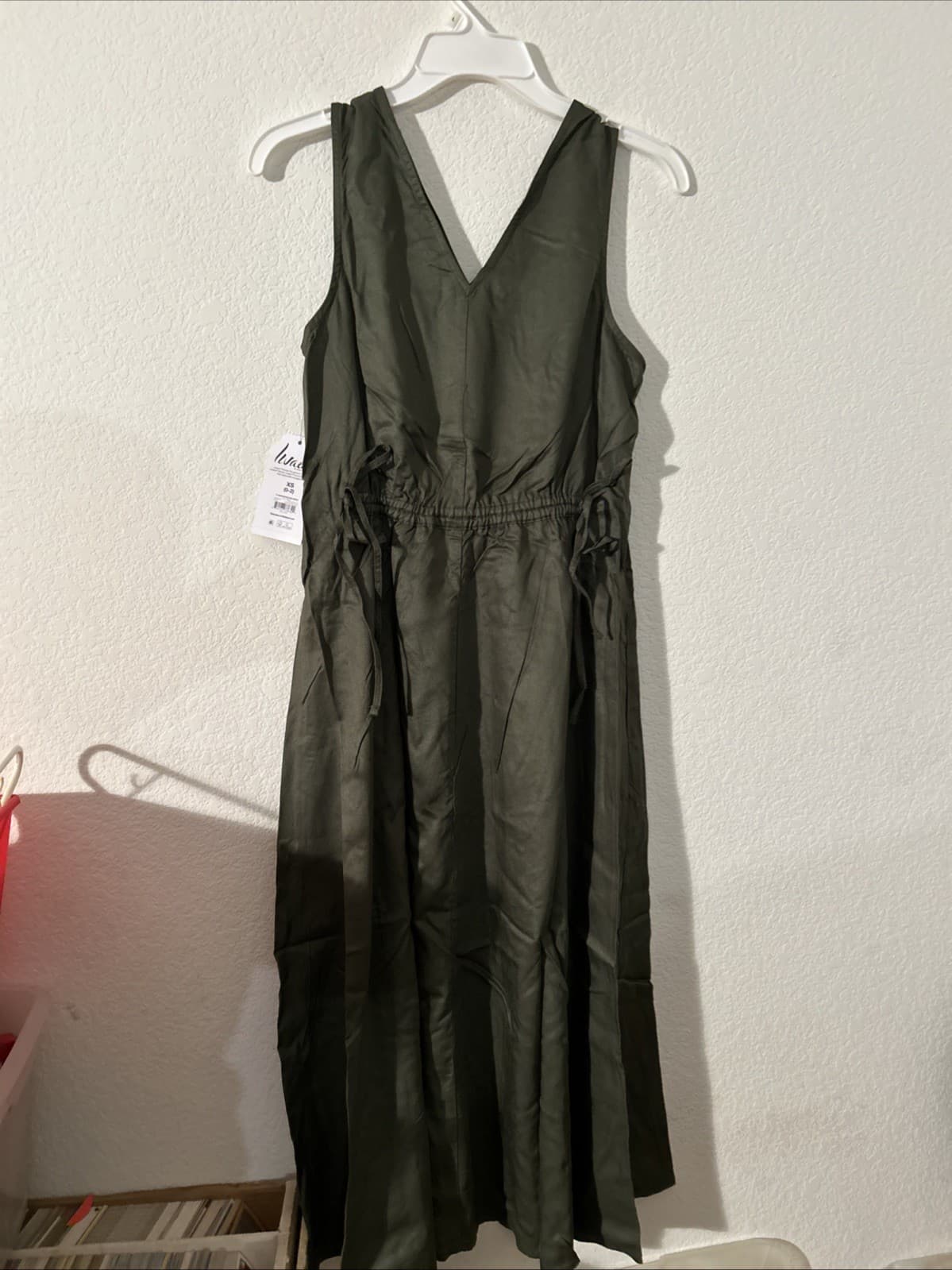 Time And Tru Sea Turtle TT Drawstring Midi Dress NWT XS 0-2 - Thumbnail 3