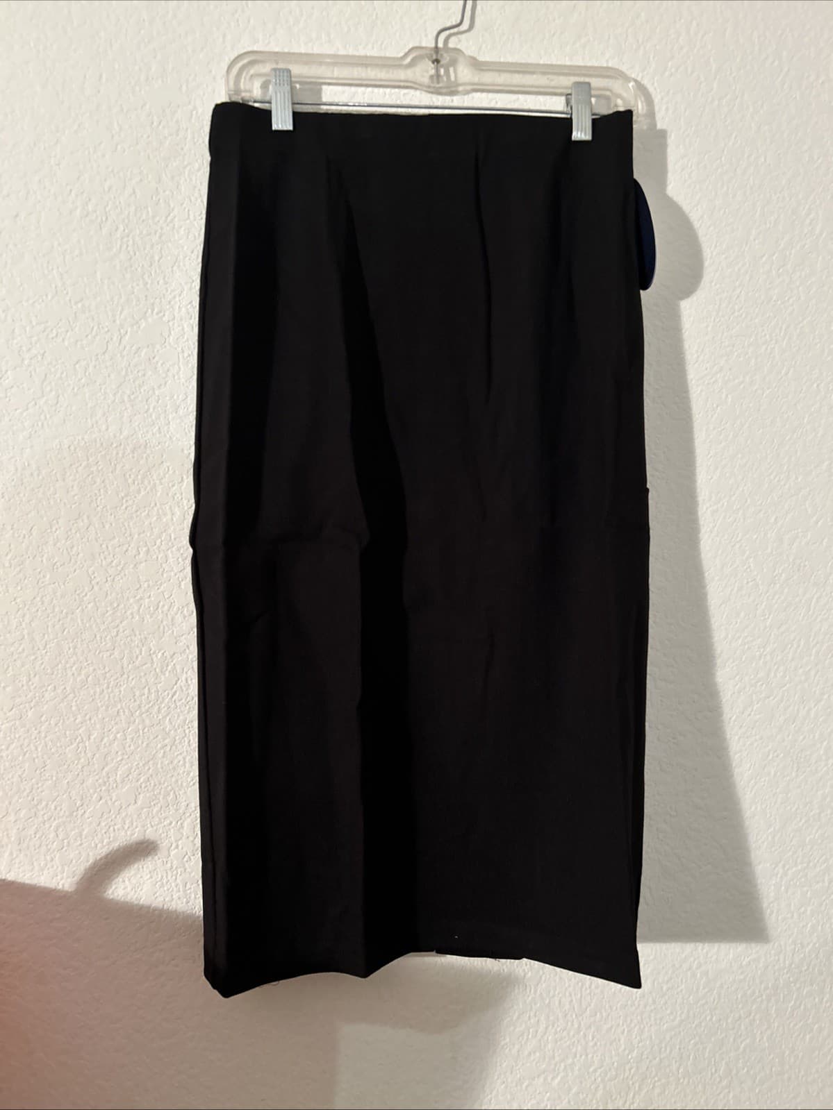 Women’s Scoop Midi Pencil Skirt Small (4-6) Black With Split