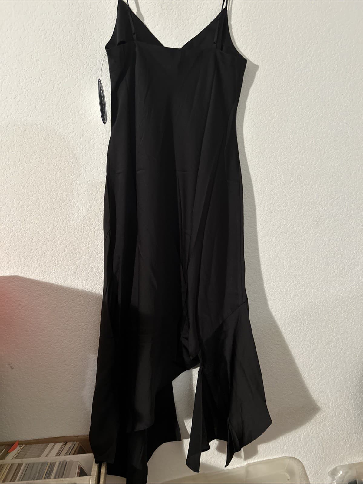 Women’s Scoop Asymetrical Slip Dress NWT XSmall Black - Thumbnail 3