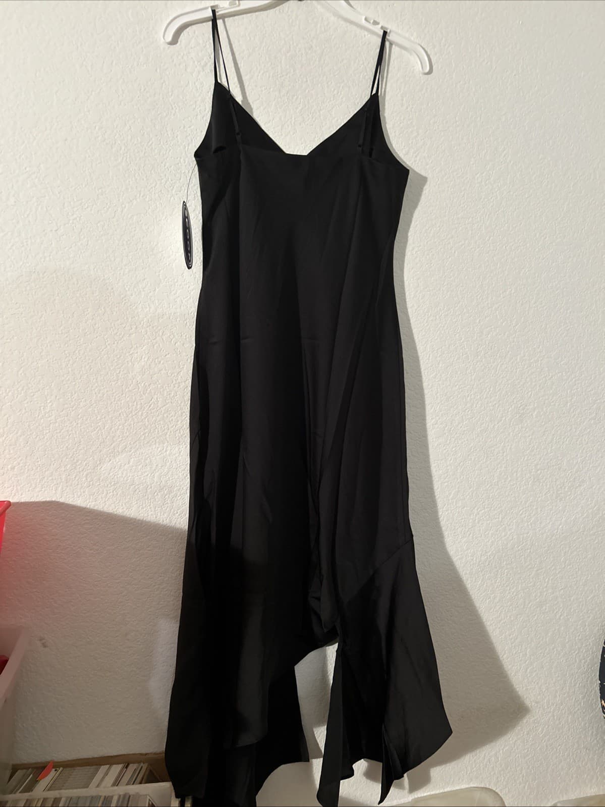 Women’s Scoop Asymetrical Slip Dress NWT XSmall Black - Thumbnail 2