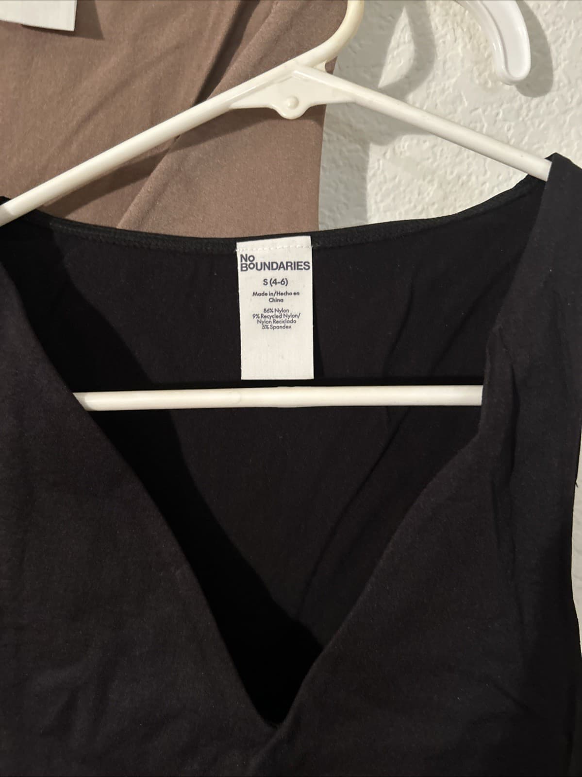 Women’s 2 Pack Small Bodysuit NWT No Boundaries 1 Black 1 Mauve - Thumbnail 2