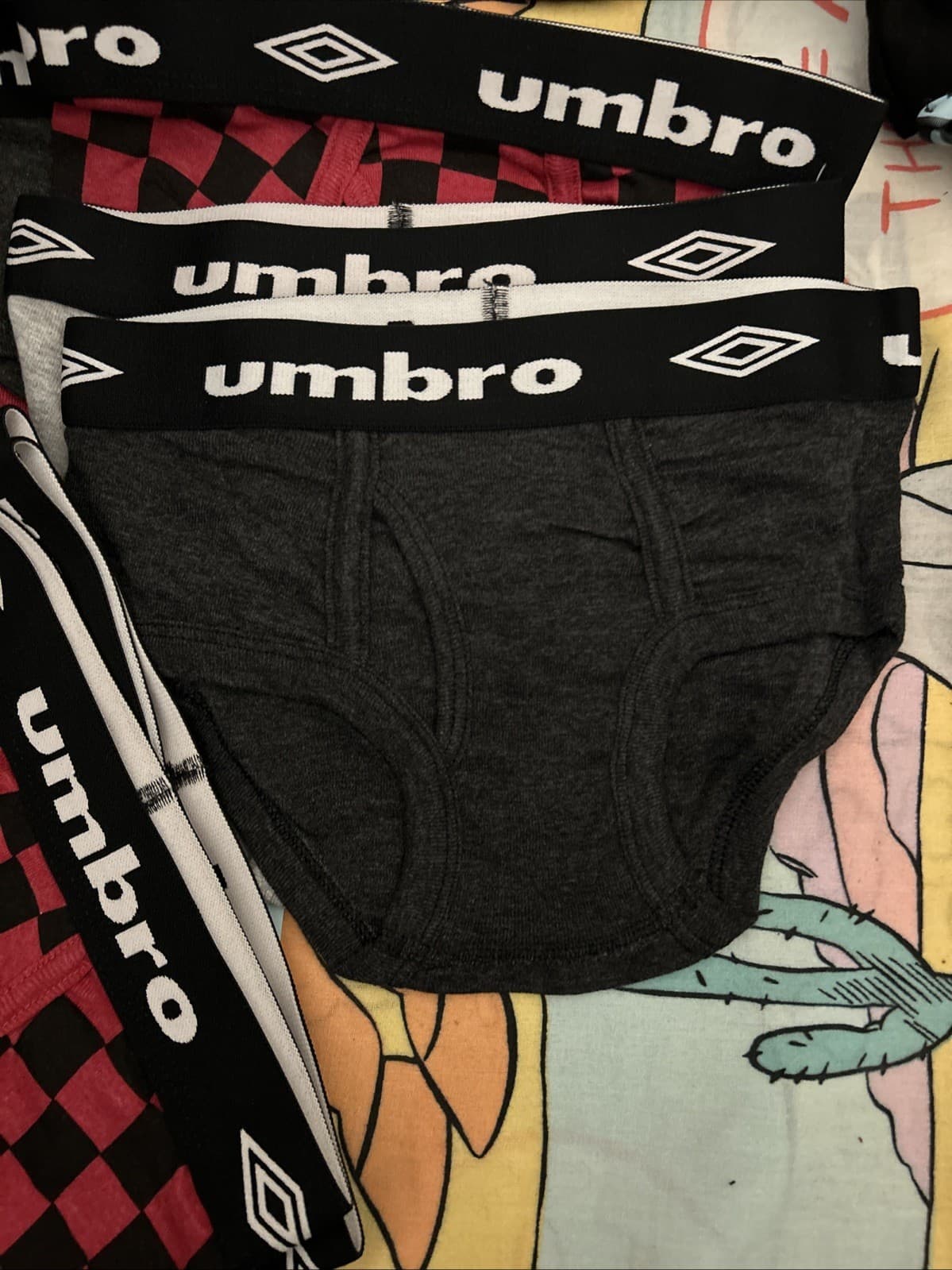 Umbro Boys Cotton Briefs Size 6/8 10 Pack Multi Colored NWT - Thumbnail 6