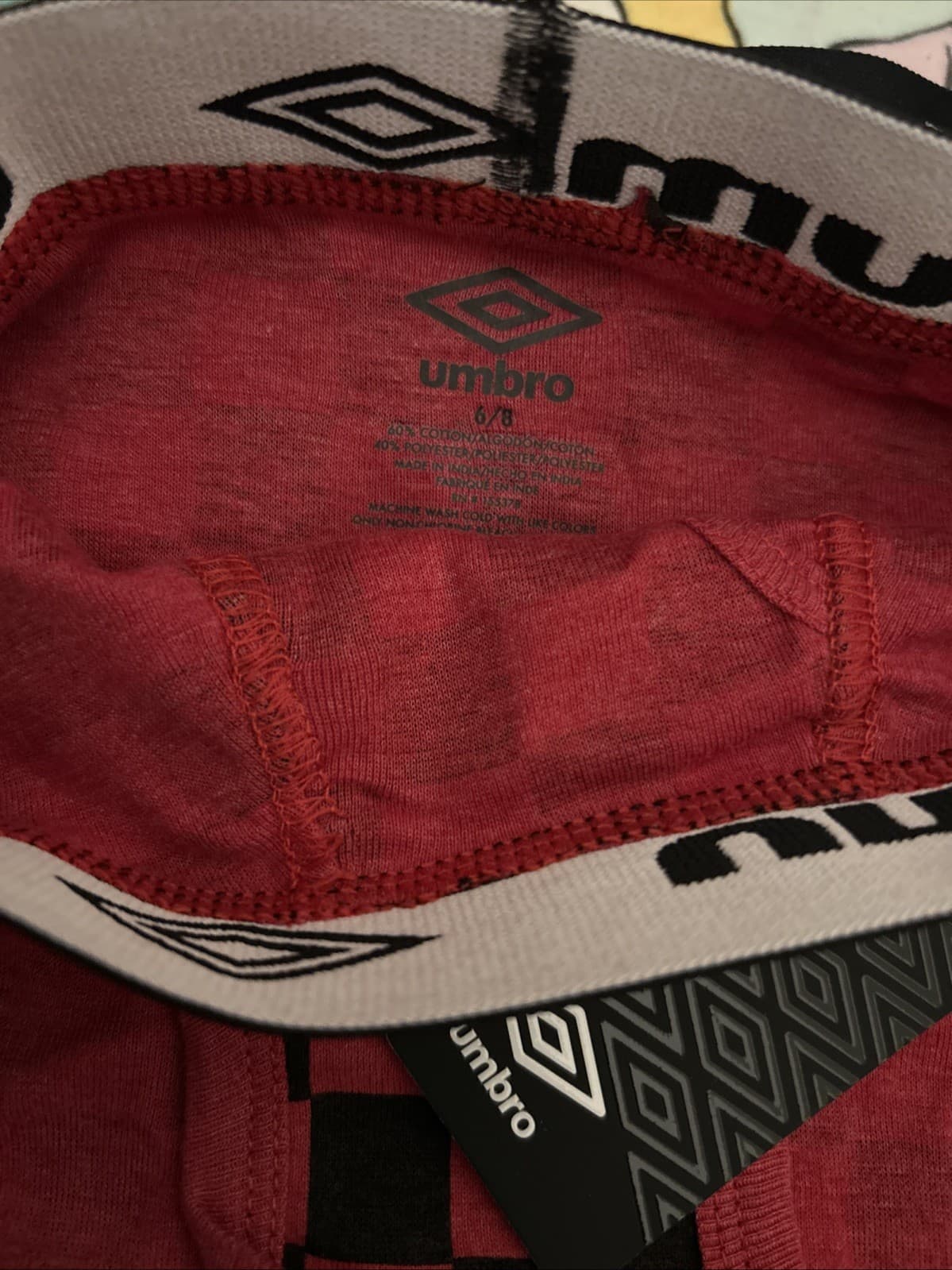 Umbro Boys Cotton Briefs Size 6/8 10 Pack Multi Colored NWT - Thumbnail 8