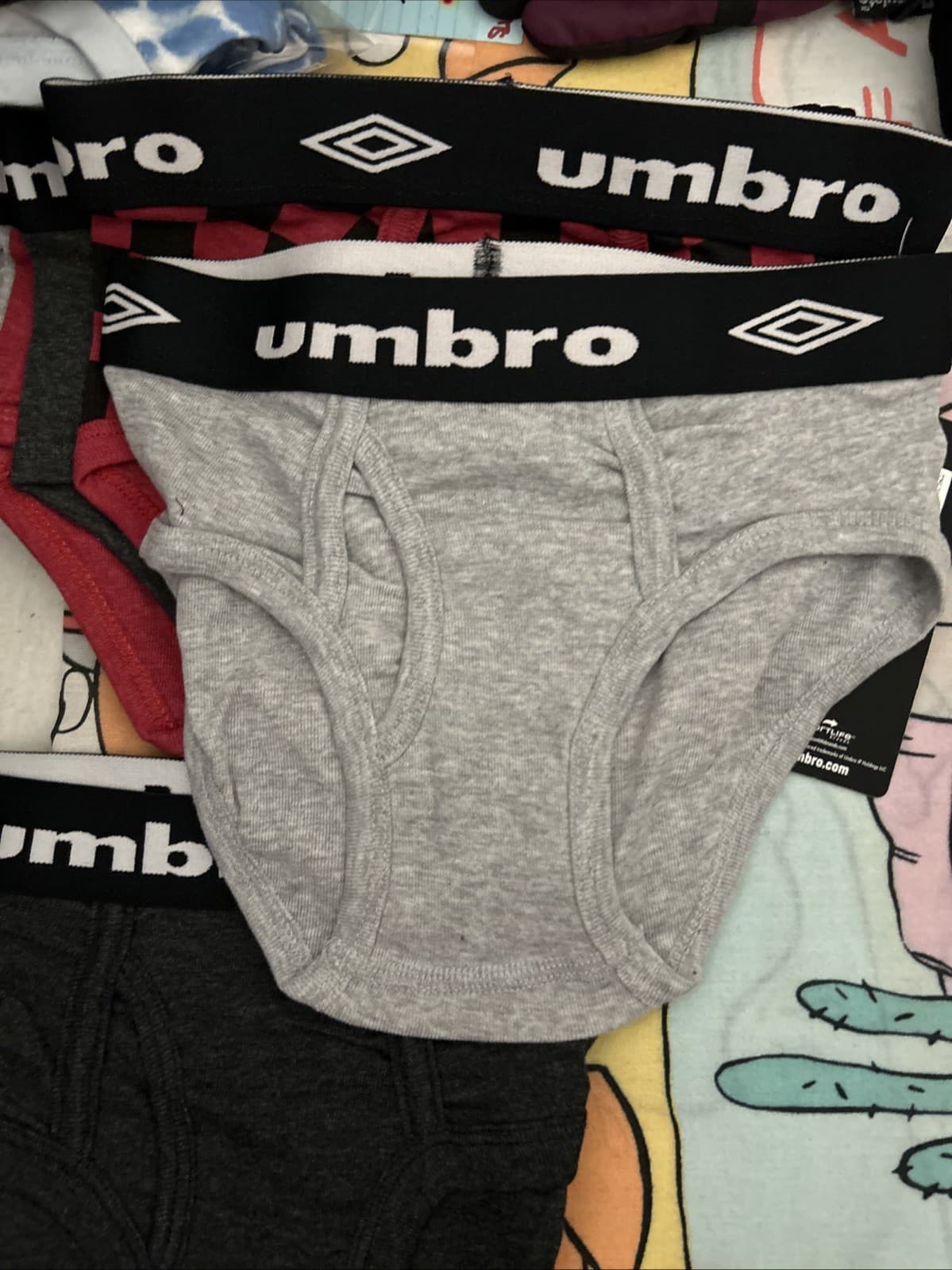 Umbro Boys Cotton Briefs Size 6/8 10 Pack Multi Colored NWT - Thumbnail 5