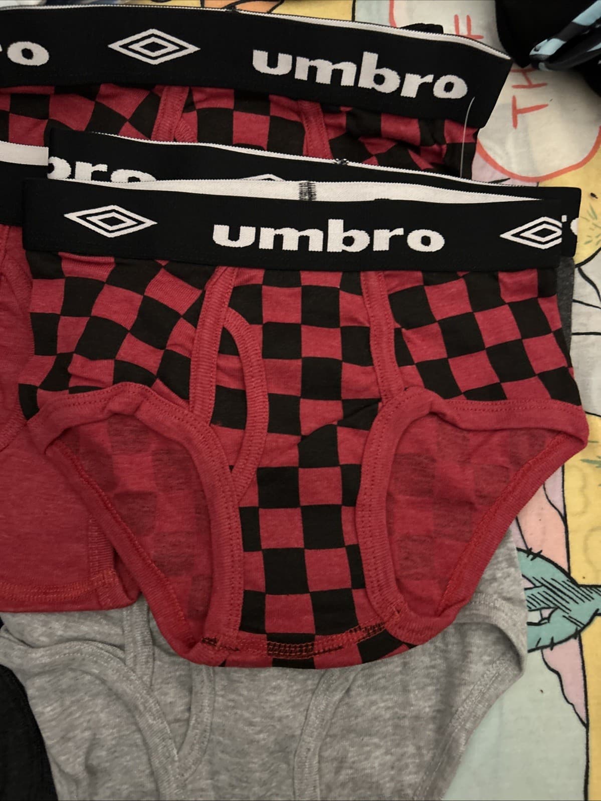 Umbro Boys Cotton Briefs Size 6/8 10 Pack Multi Colored NWT - Thumbnail 2